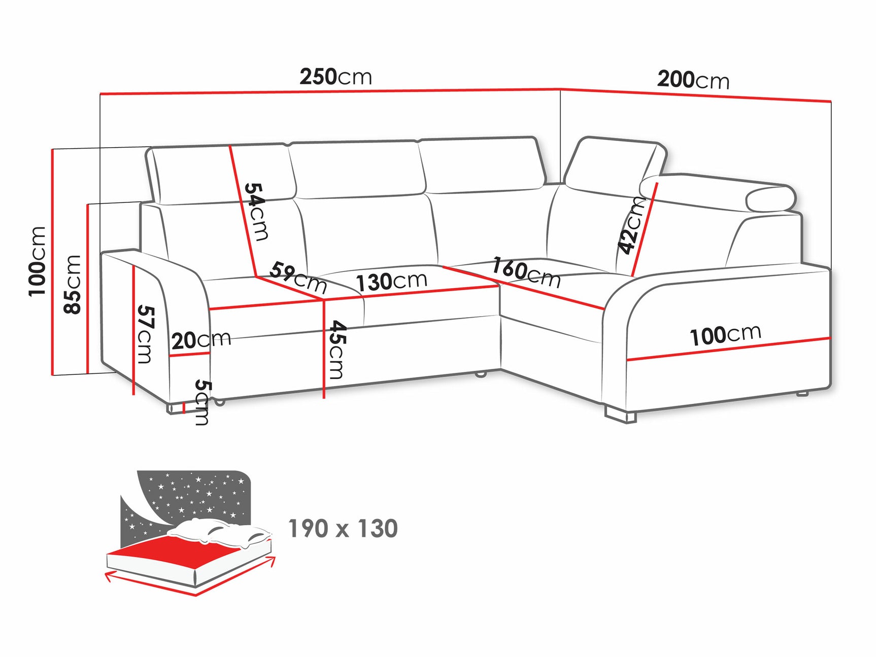 Hjørnesofa Etrcala 109