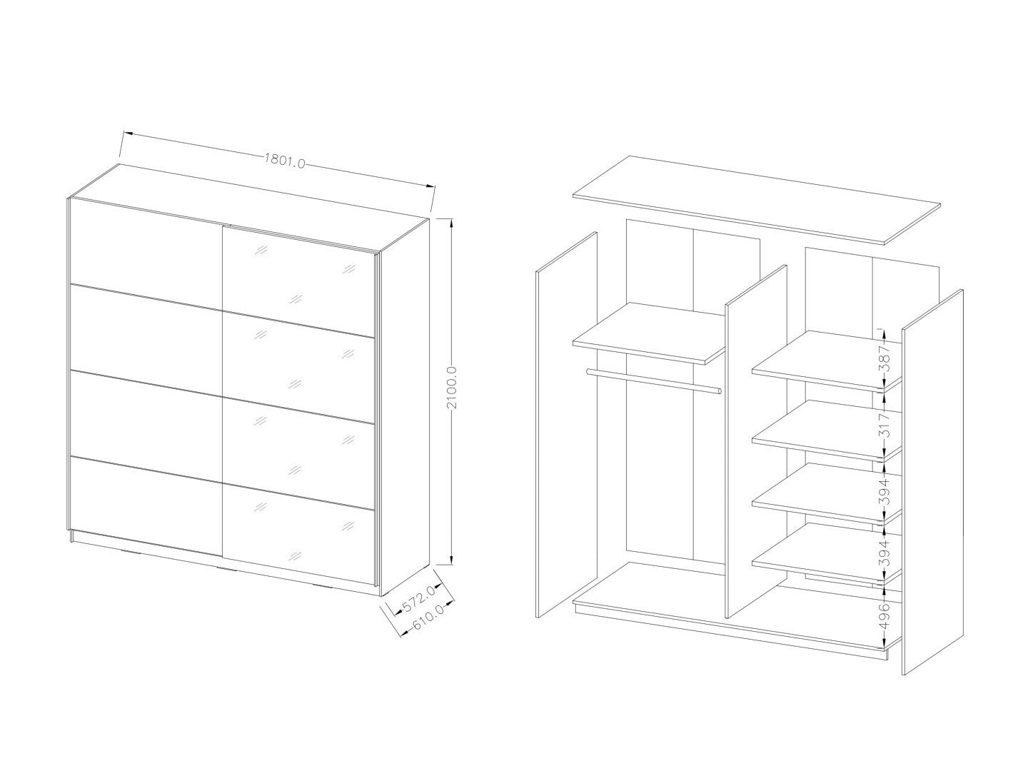 Garderobeskab Melvele 111