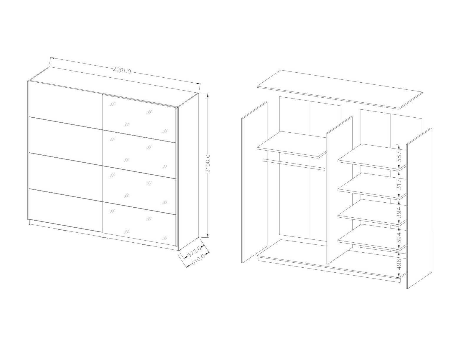 Garderobeskab Melvele 111