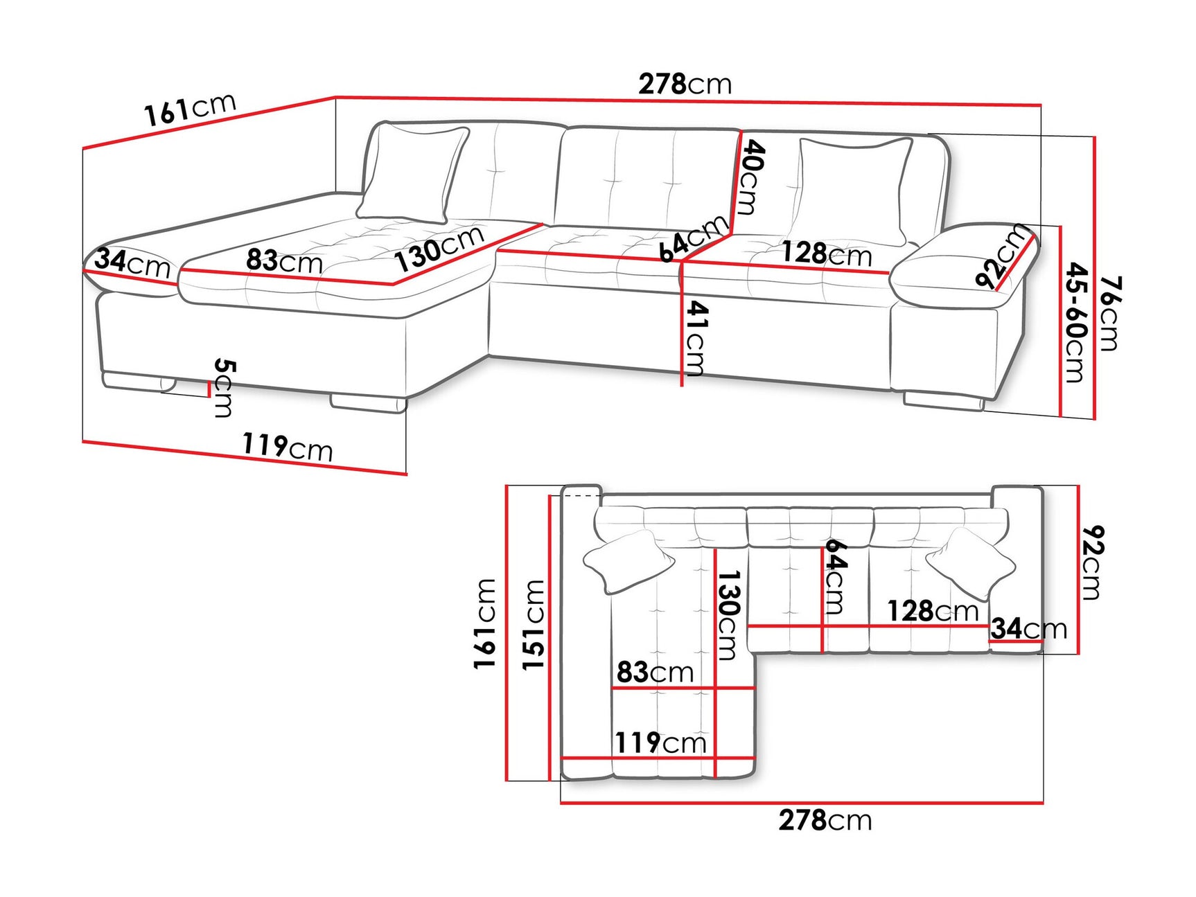 Hjørnesofa Comfivo 219