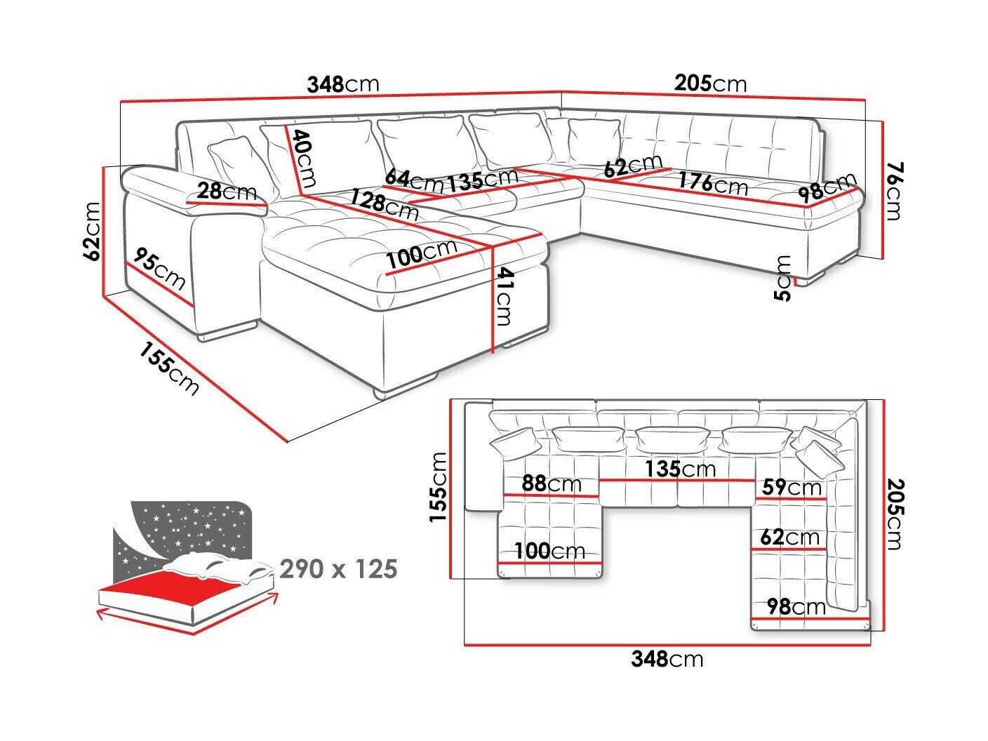 Hjørnesofa Comfivo 114