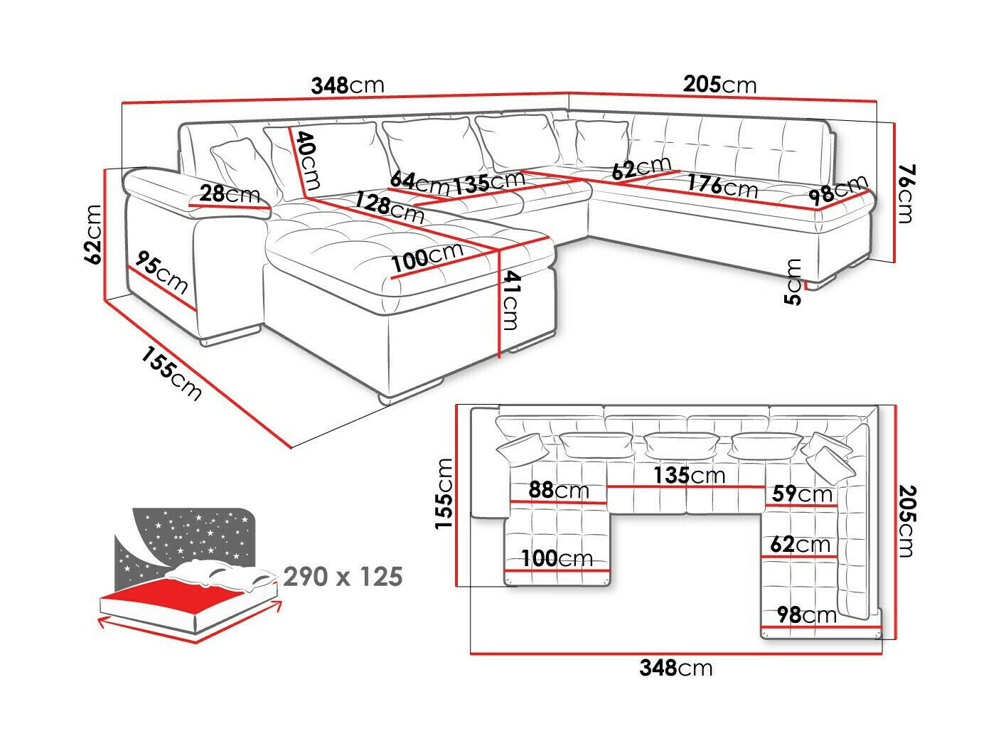 Hjørnesofa Comfivo 114