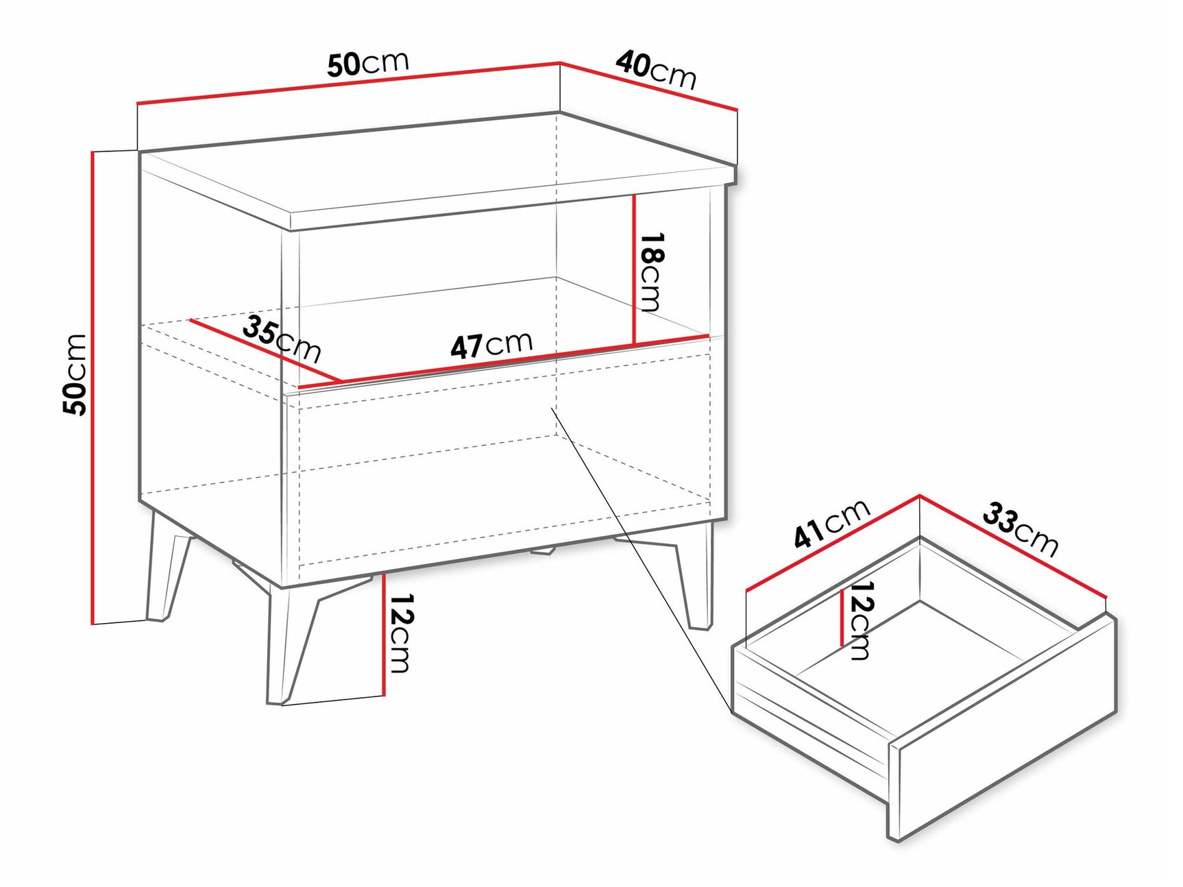 Sengebord Comfivo Virfera 105