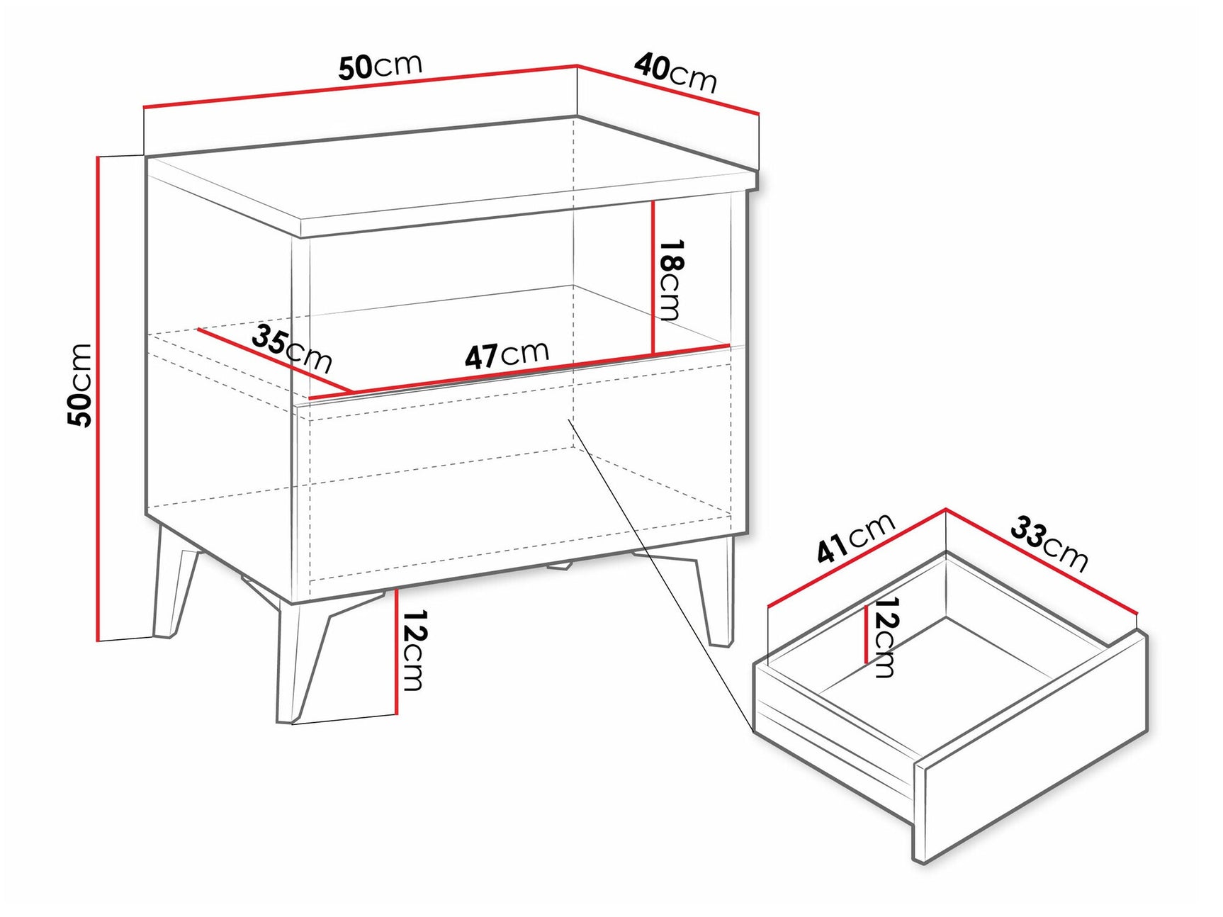 Sengebord Comfivo Virfera 105