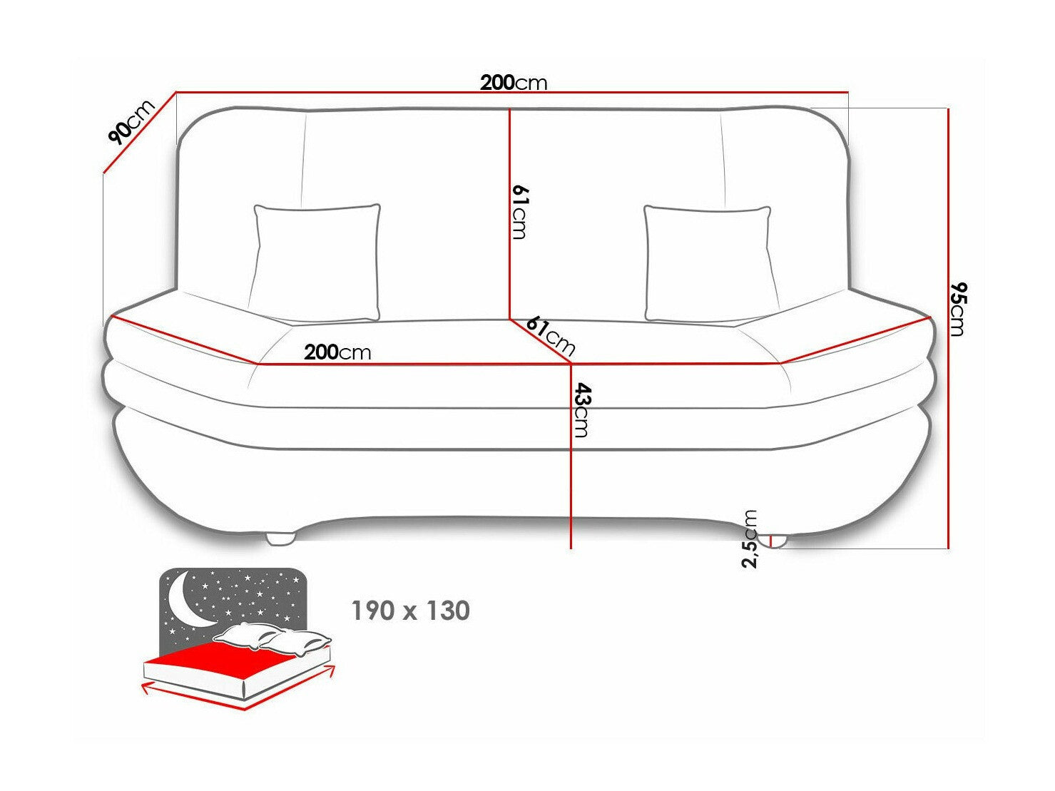 Sovesofa Comfivo 234