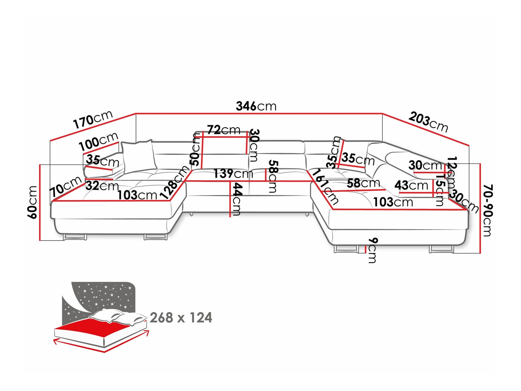 Hjørnesofa Comfivo S103