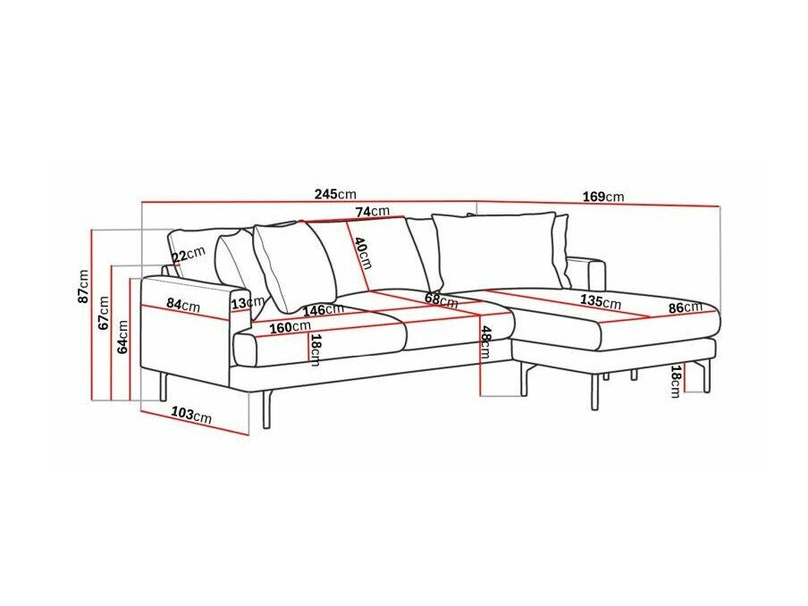 Hjørnesofa Ophliva 107