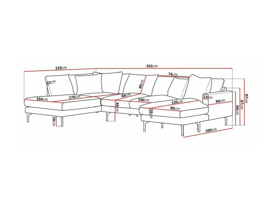 Hjørnesofa Ophliva 108