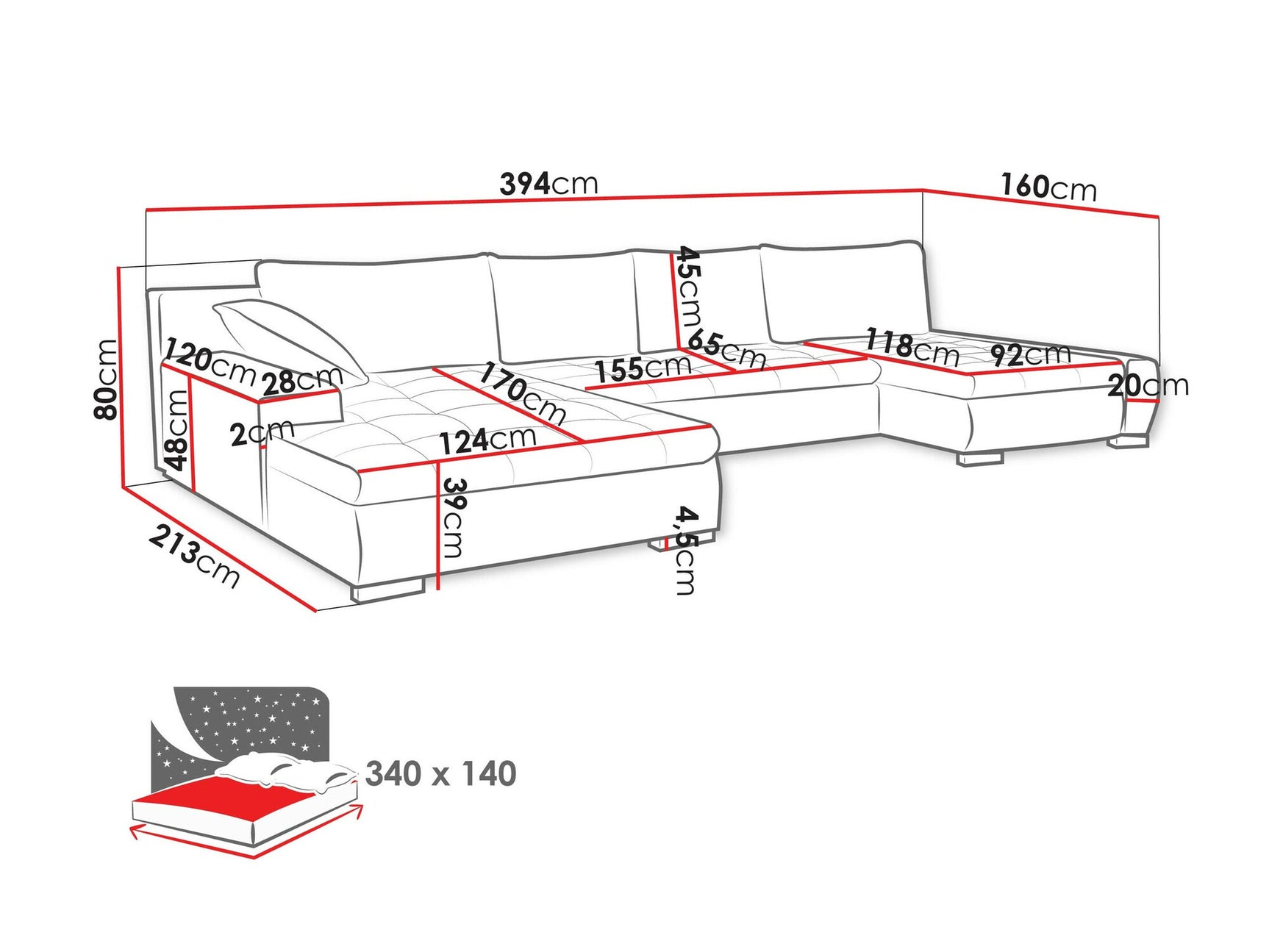 Hjørnesofa Comfivo 106