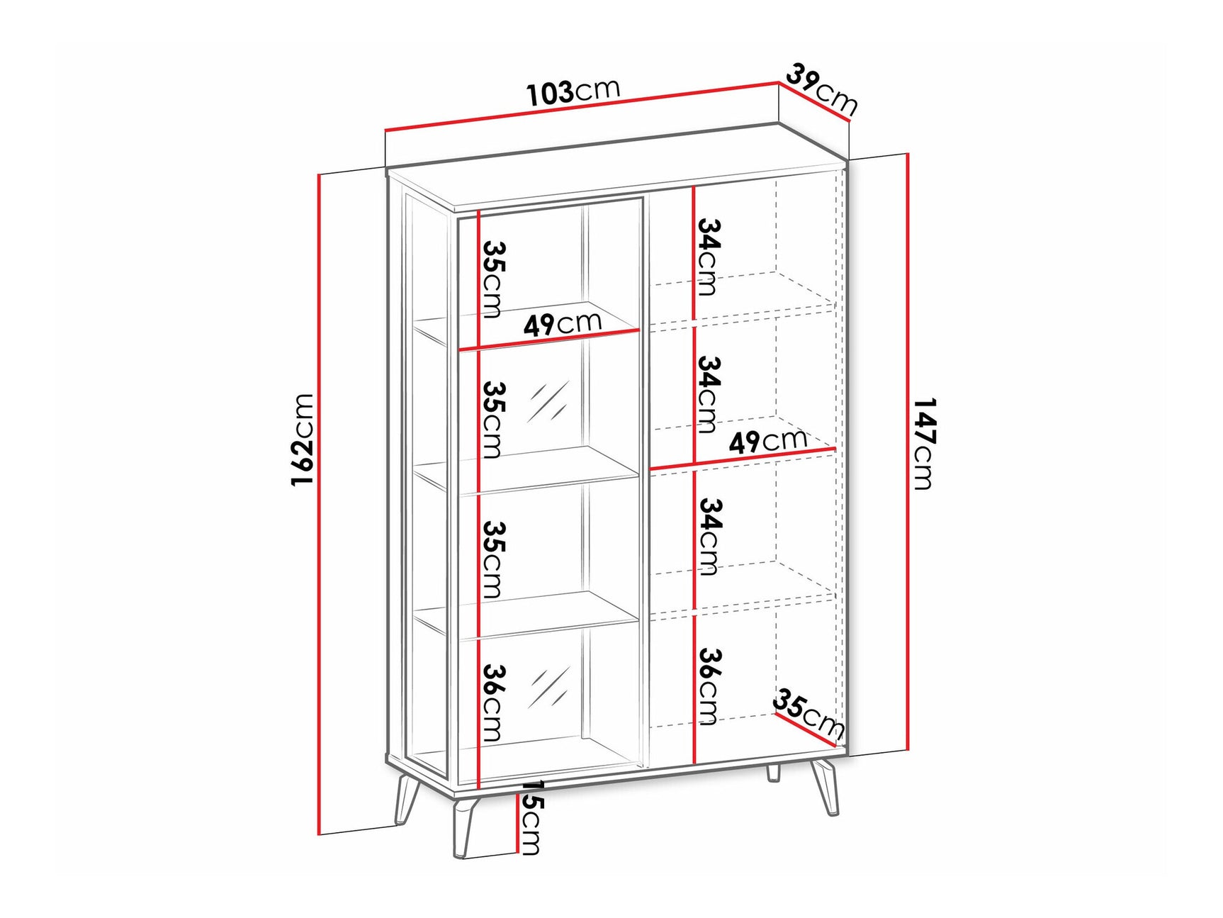 Display cabinet Lima AF102