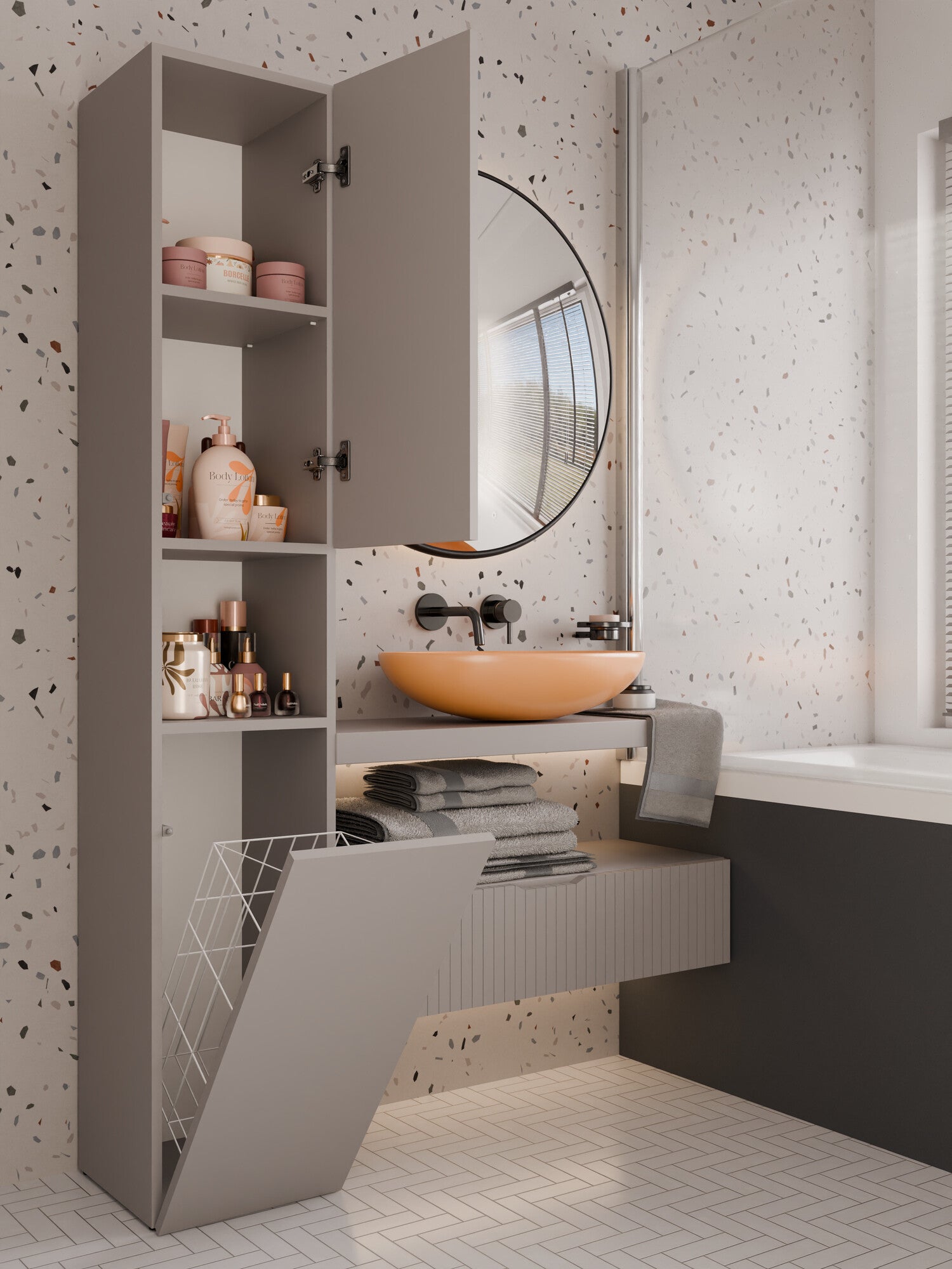 Stående badeværelsesskab Nolmaru 106