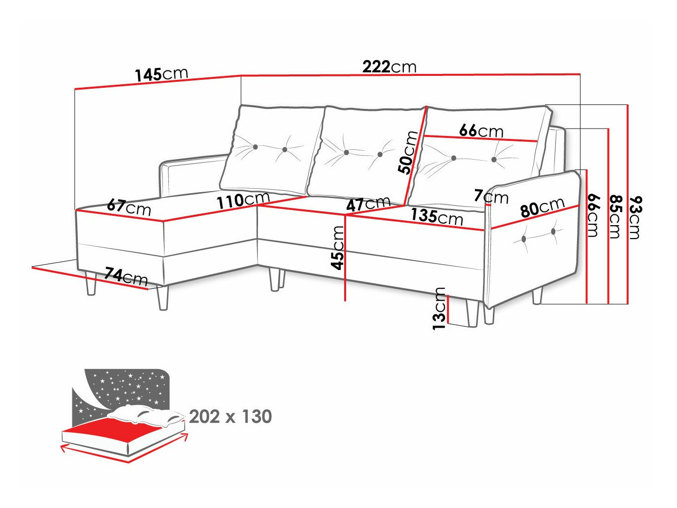 Hjørnesofa Muncie 101