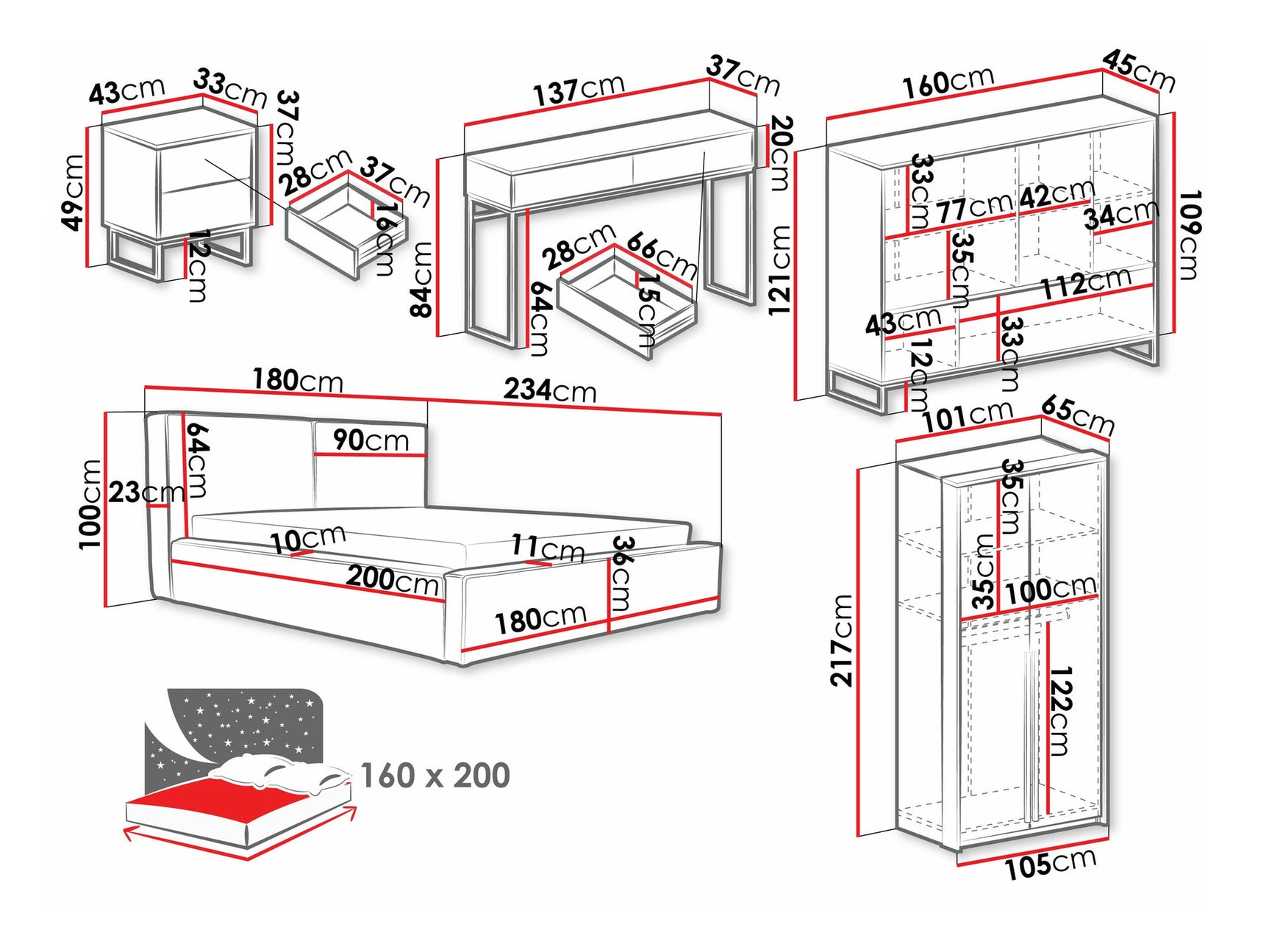 Bedroom set Honolulu AE110
