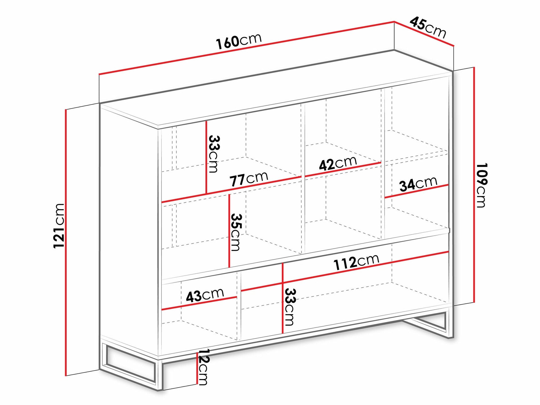 Bookcase Honolulu AE106