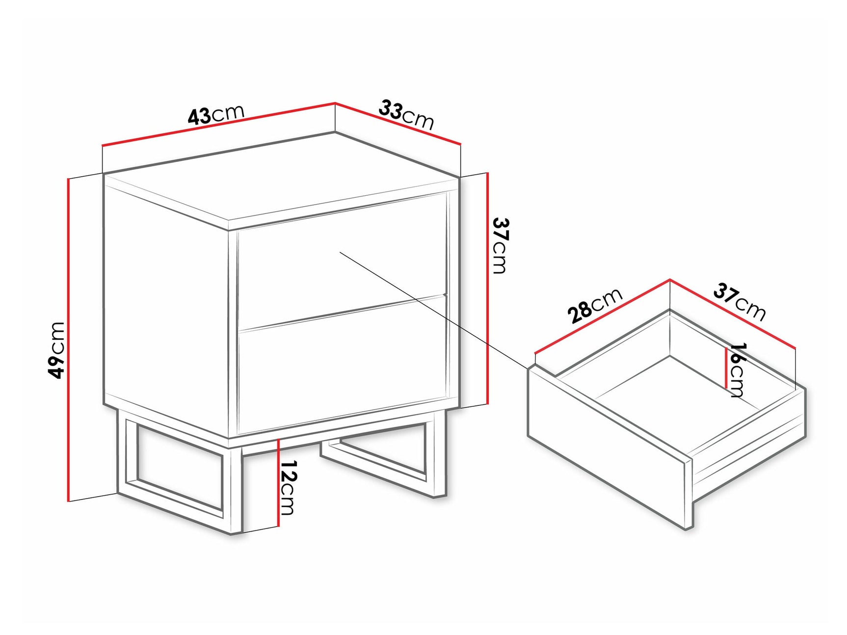 Bedside table Honolulu AE104