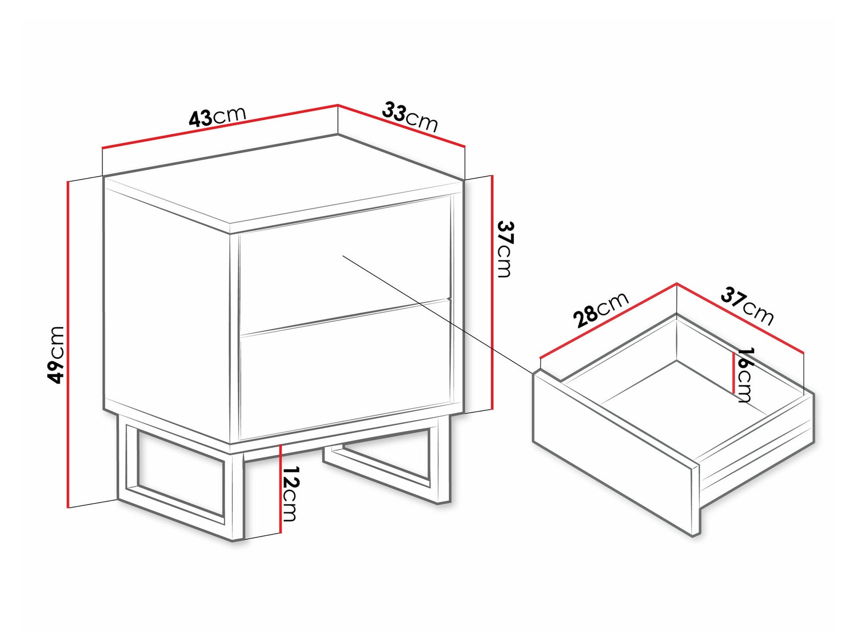Bedside table Honolulu AE104
