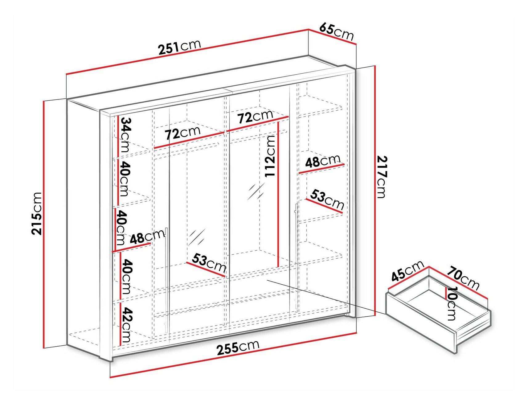 Garderobeskab Honolulu 240