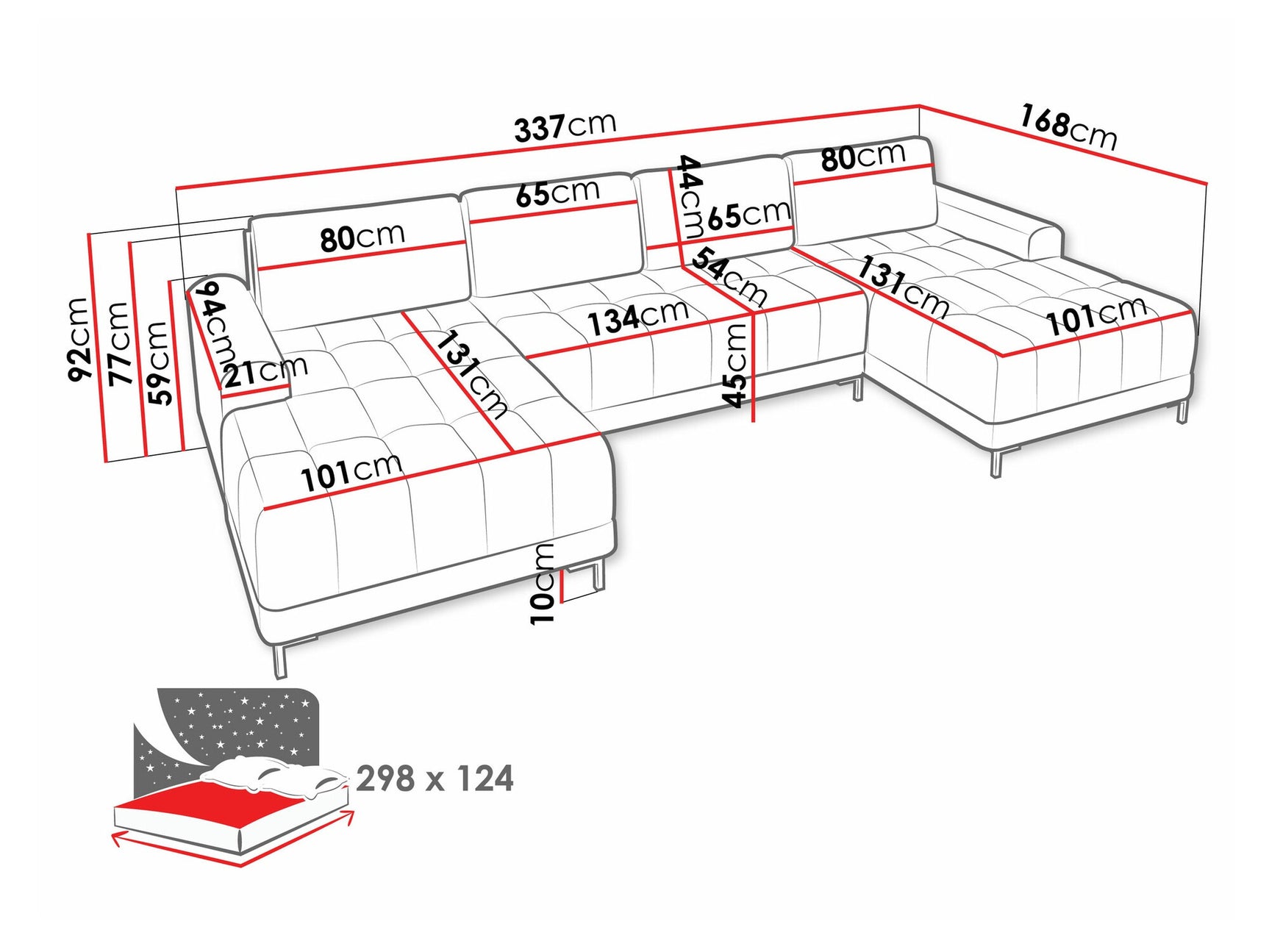 Hjørnesofa Stonecrest 101