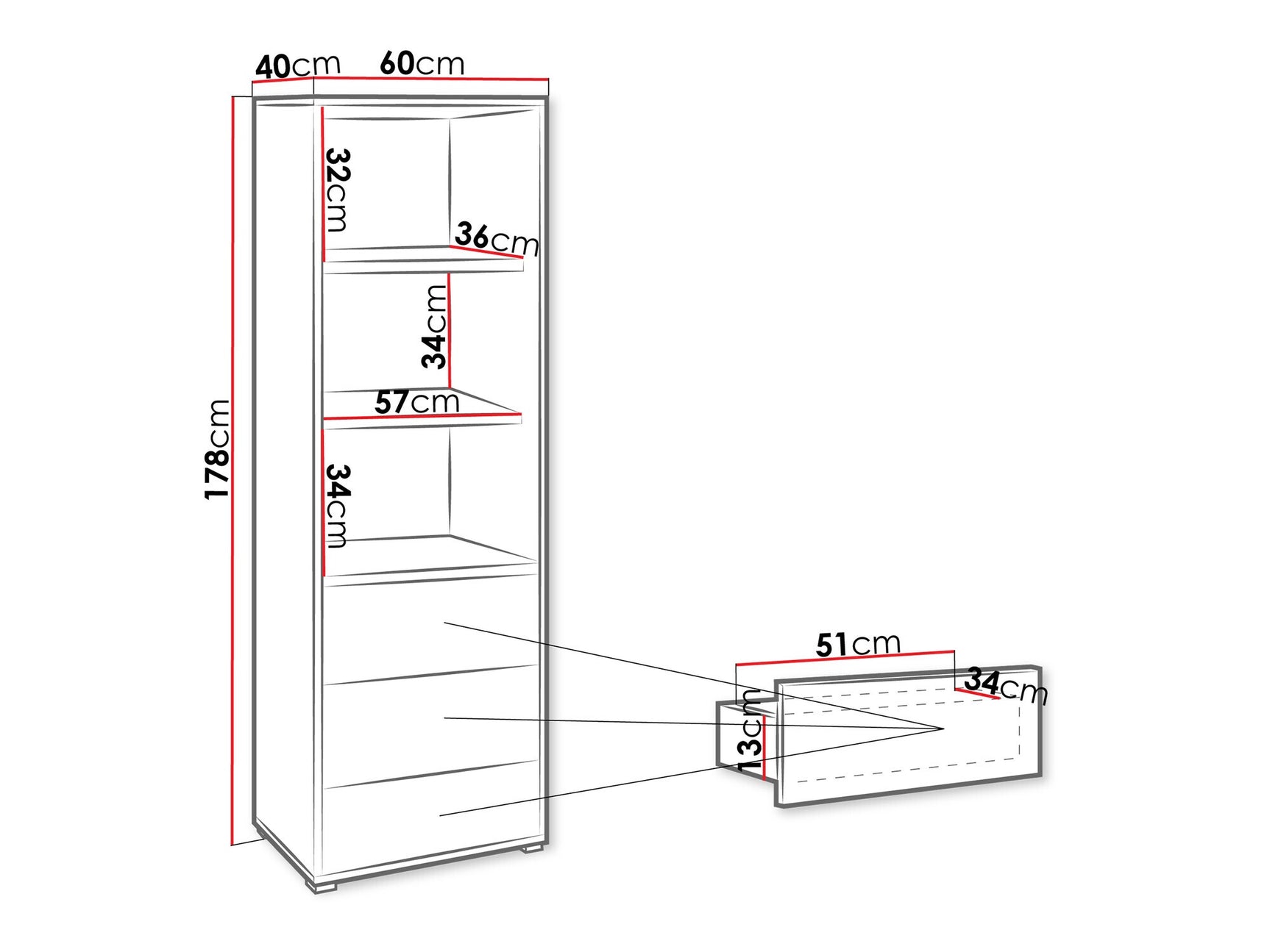Bookcase Comfivo A114