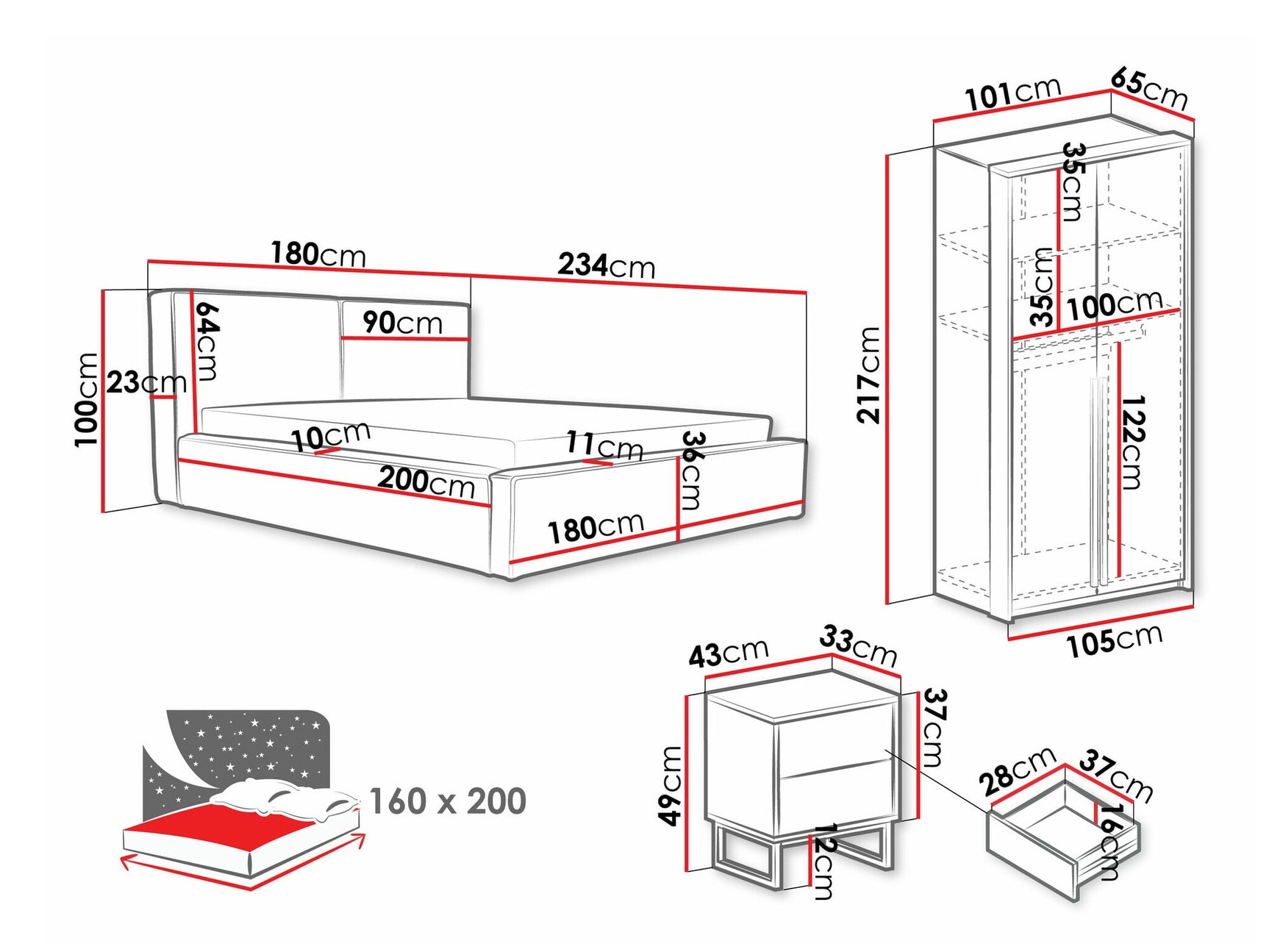 Bedroom set Honolulu AE111