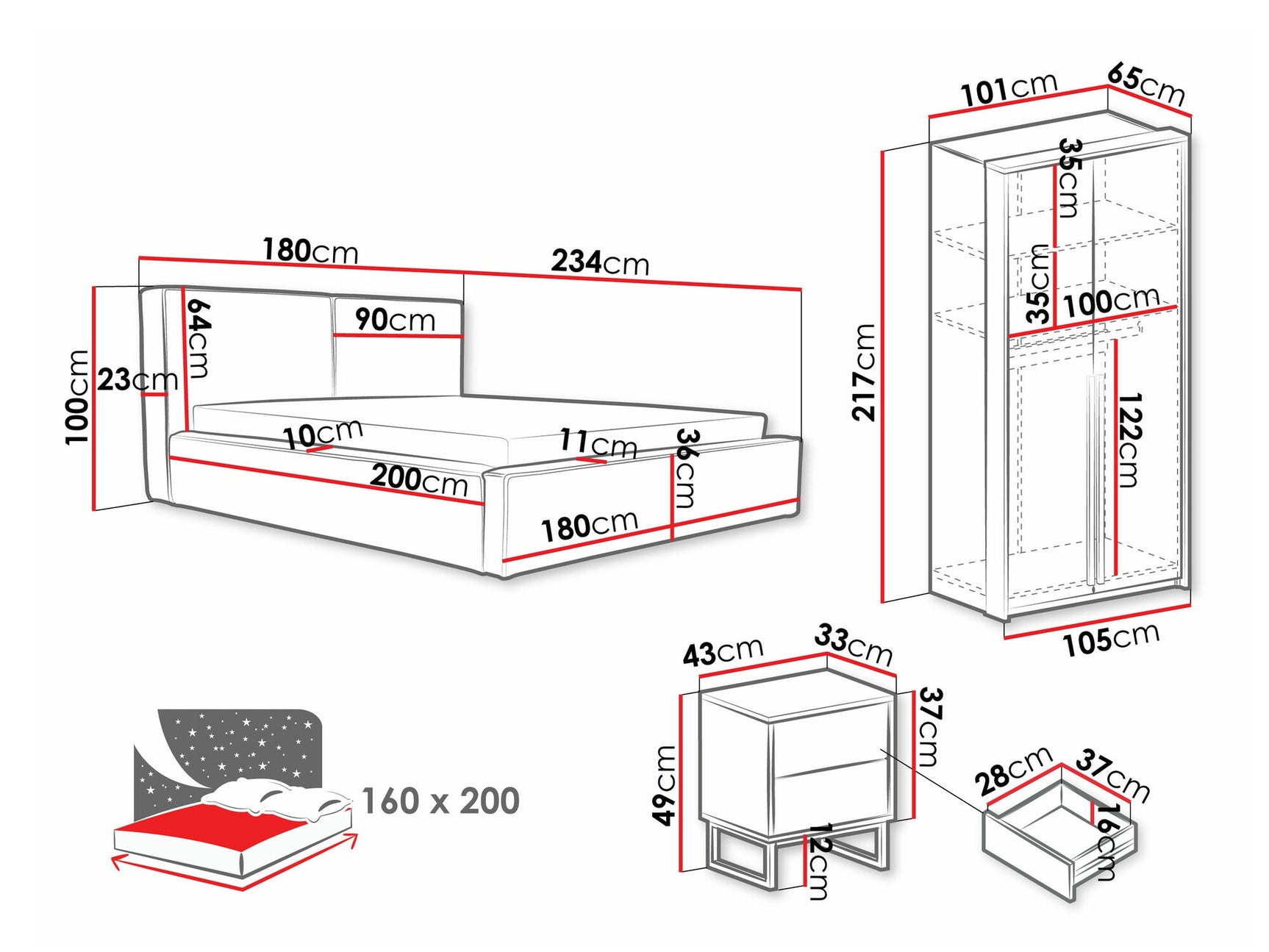 Bedroom set Honolulu AE111