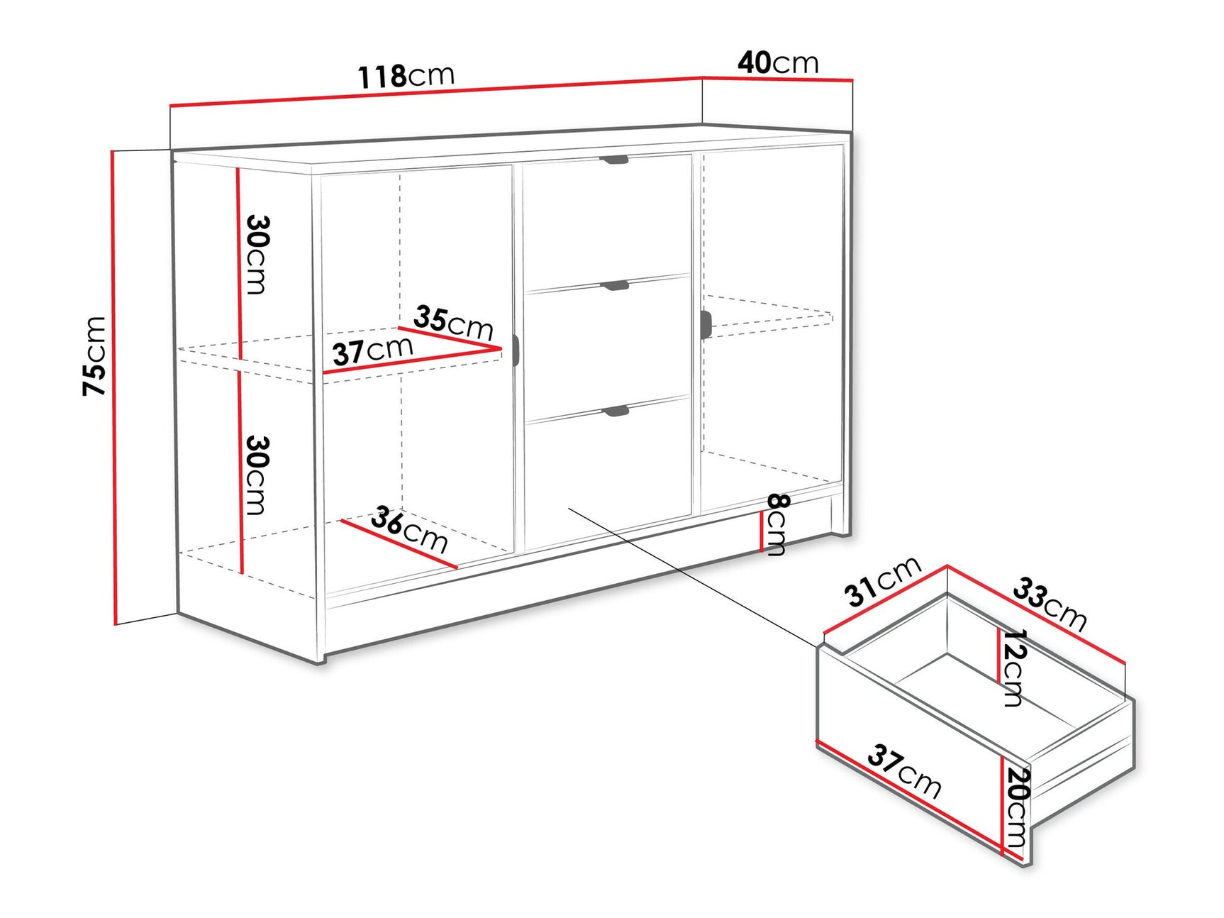 Chest of drawers Comfivo J106
