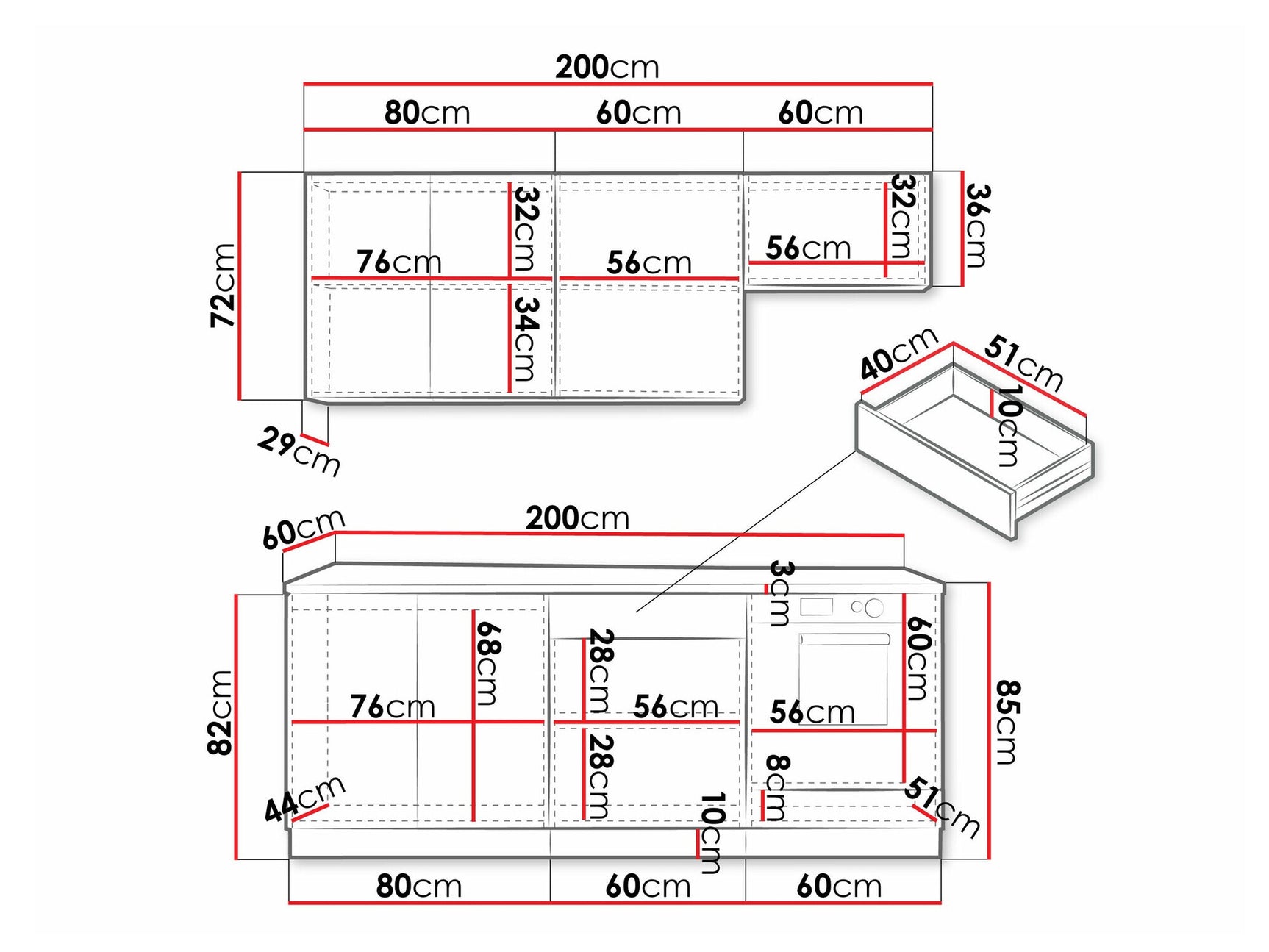 Køkkensæt Trenton 181