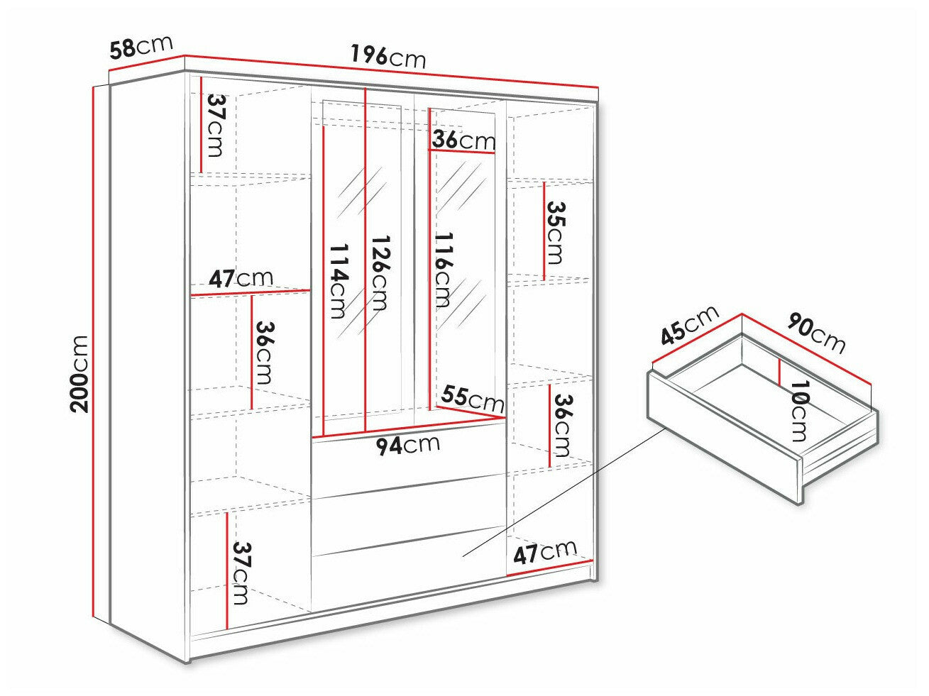 Garderobeskab Honolulu 178