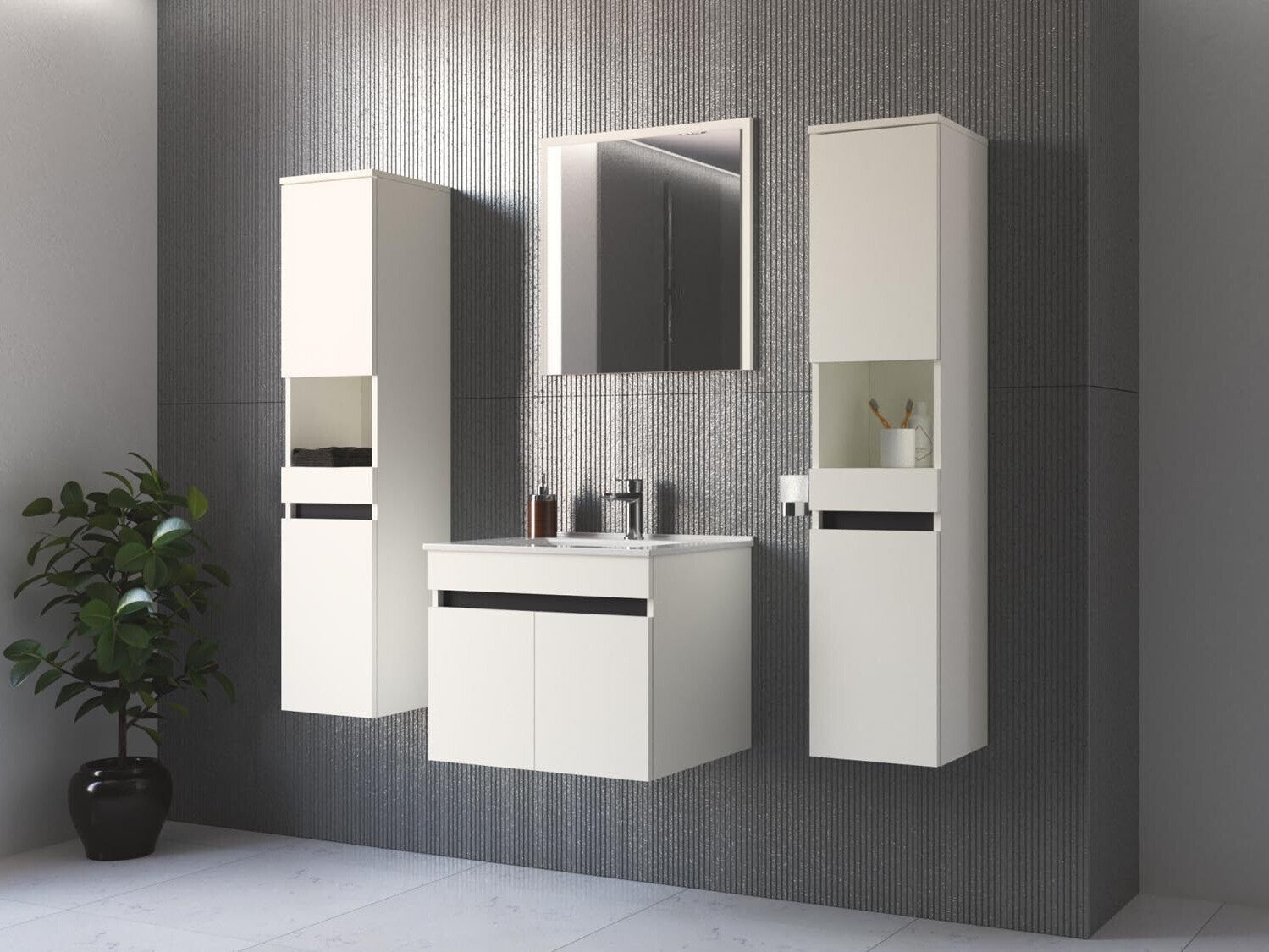 Vægbadeværelsesskab til håndvask Benfelo 100