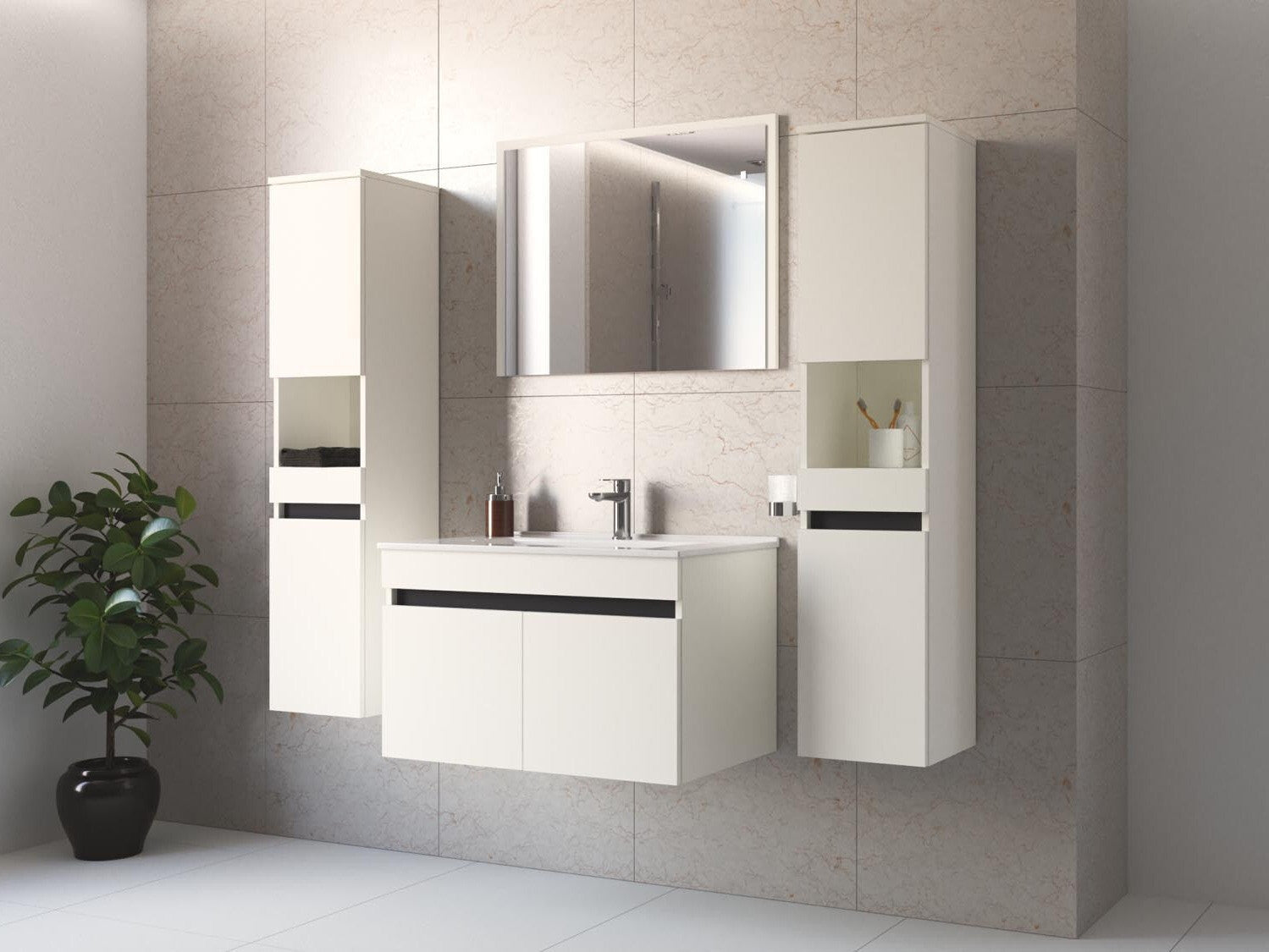 Vægbadeværelsesskab til håndvask Benfelo 101