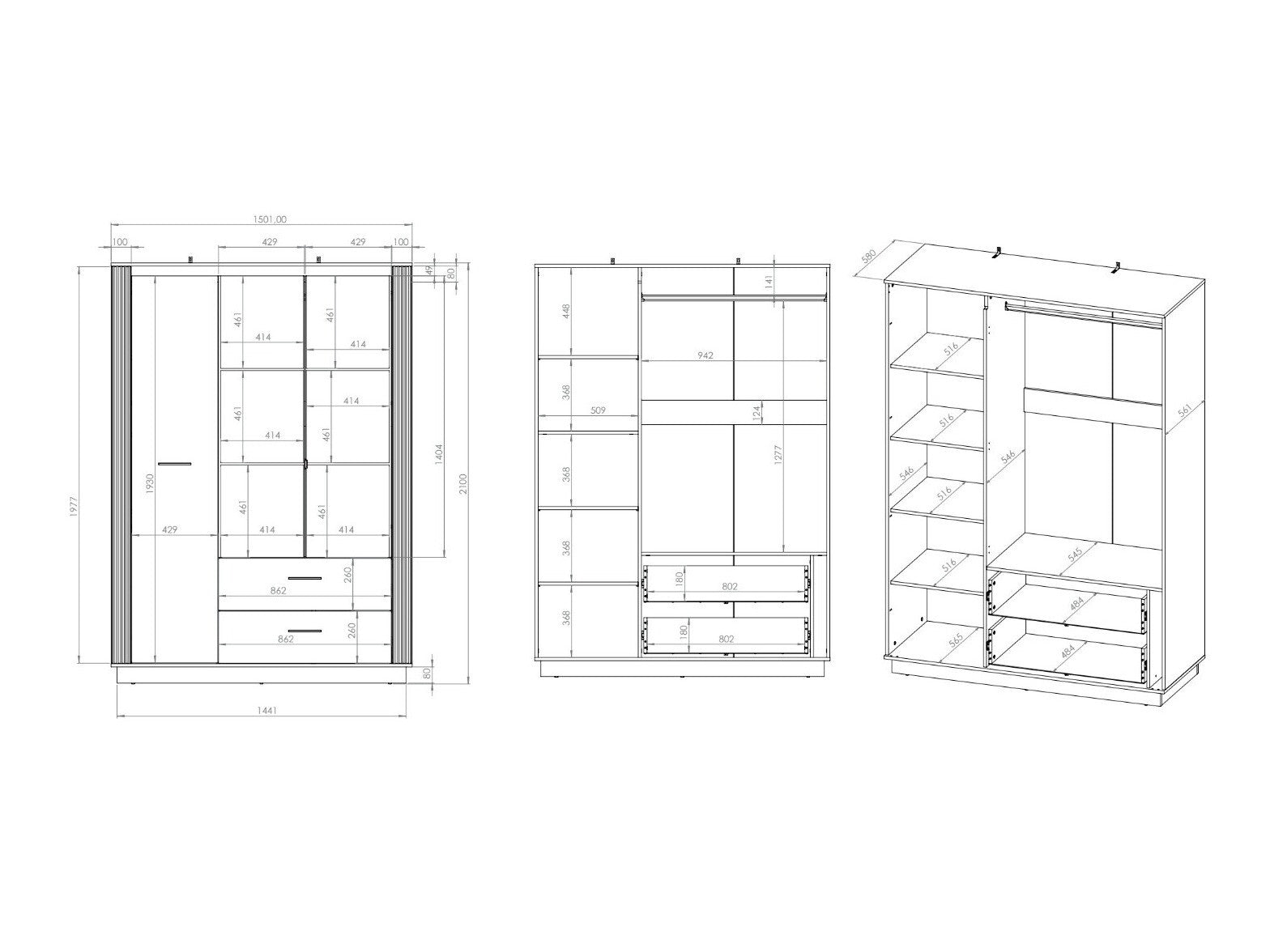 Garderobeskab Livluo 101