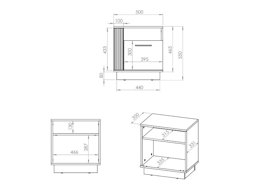 Sengebord Livluo 109