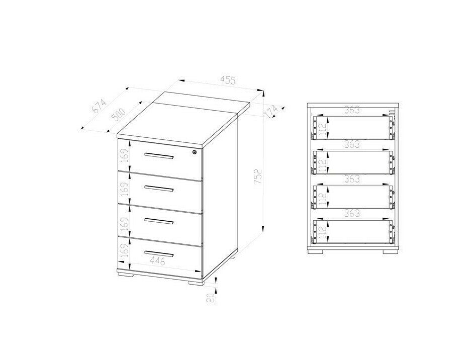 Skuffesektion Tolbelo 119