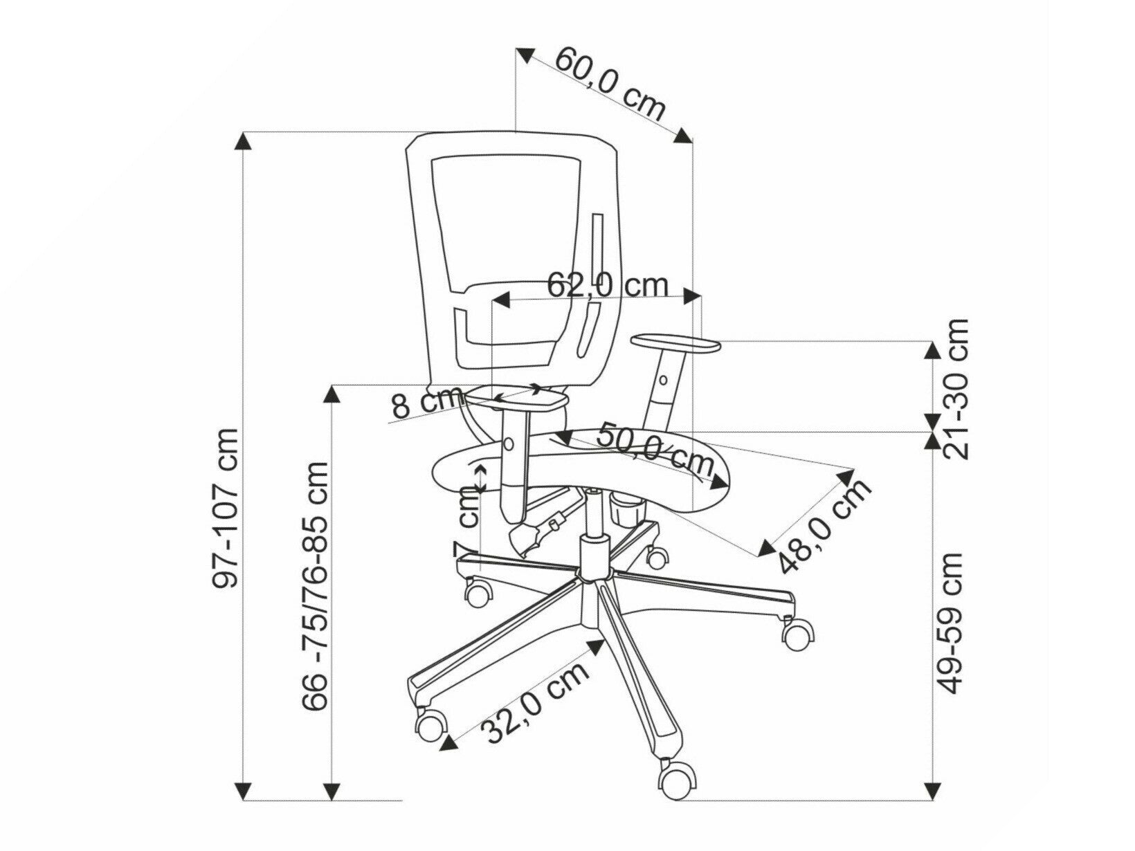 Kontorstol Houston 1866