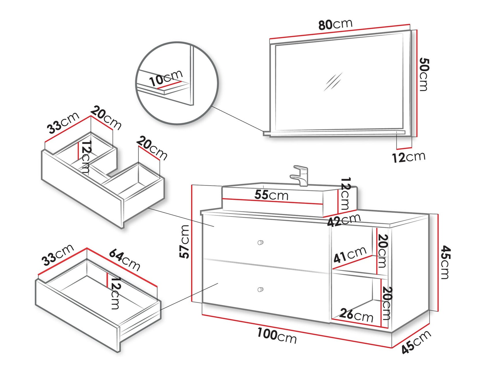 Bathroom set Providence P108