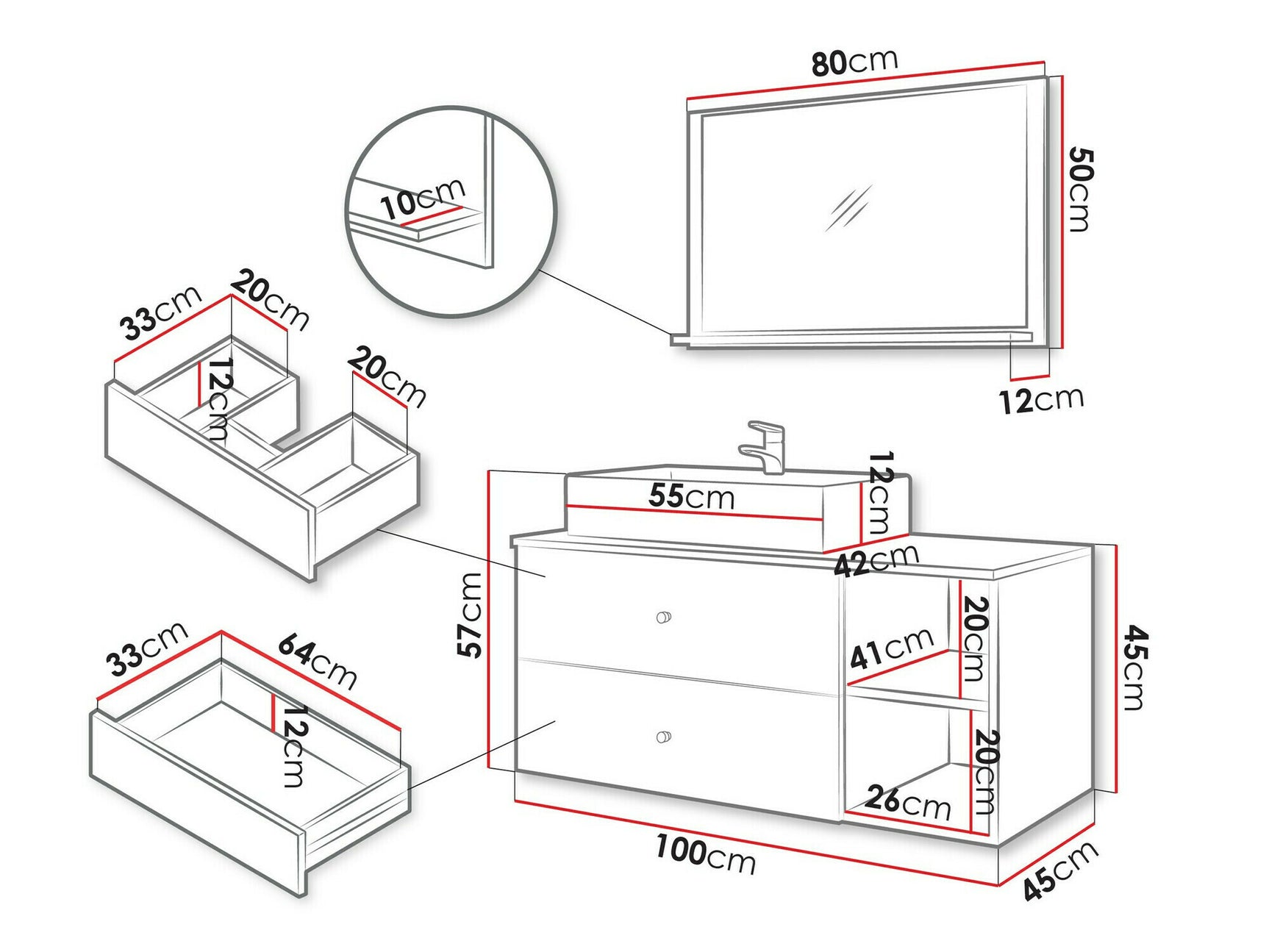 Bathroom set Providence P108