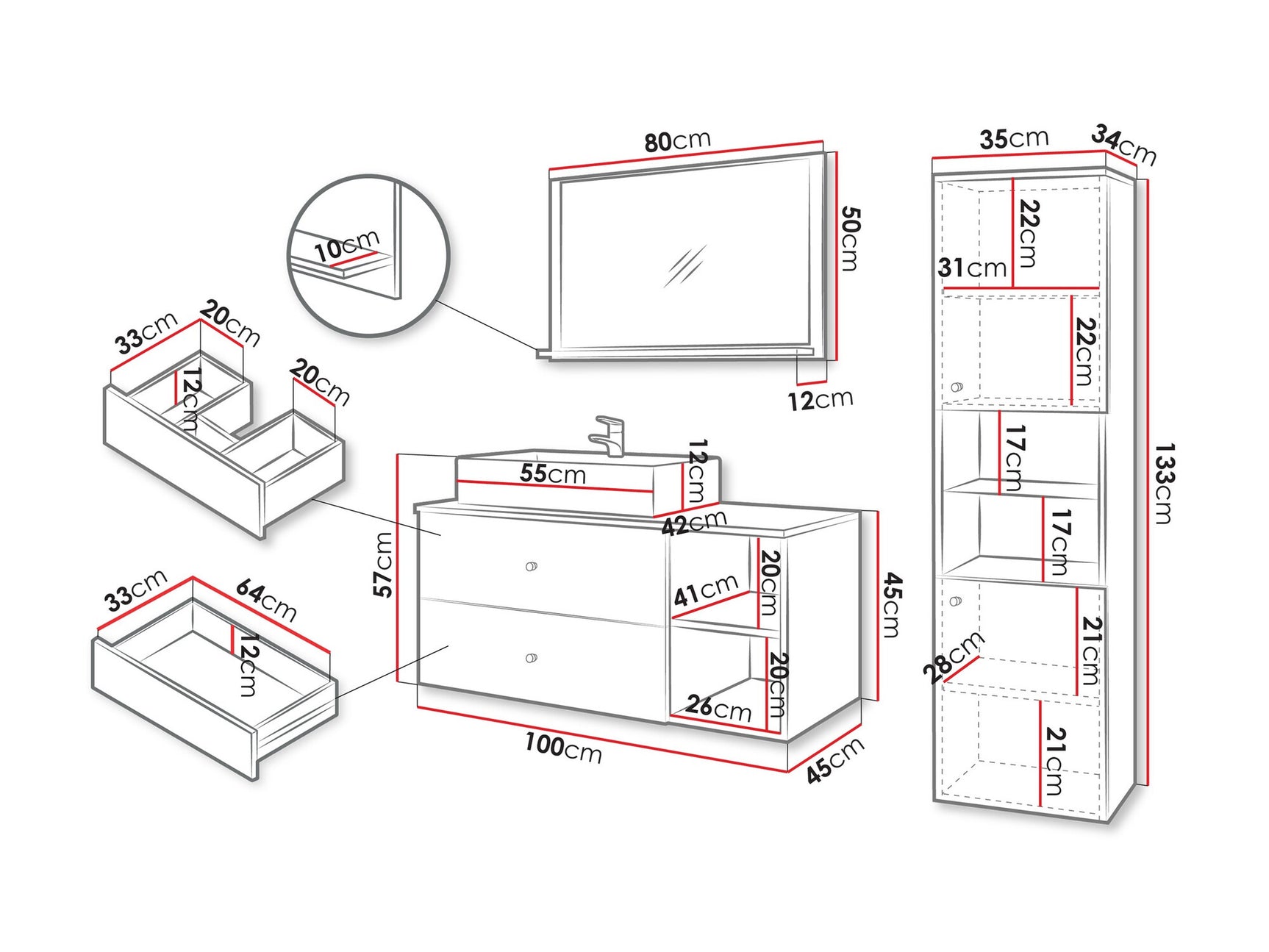 Bathroom set Providence P109