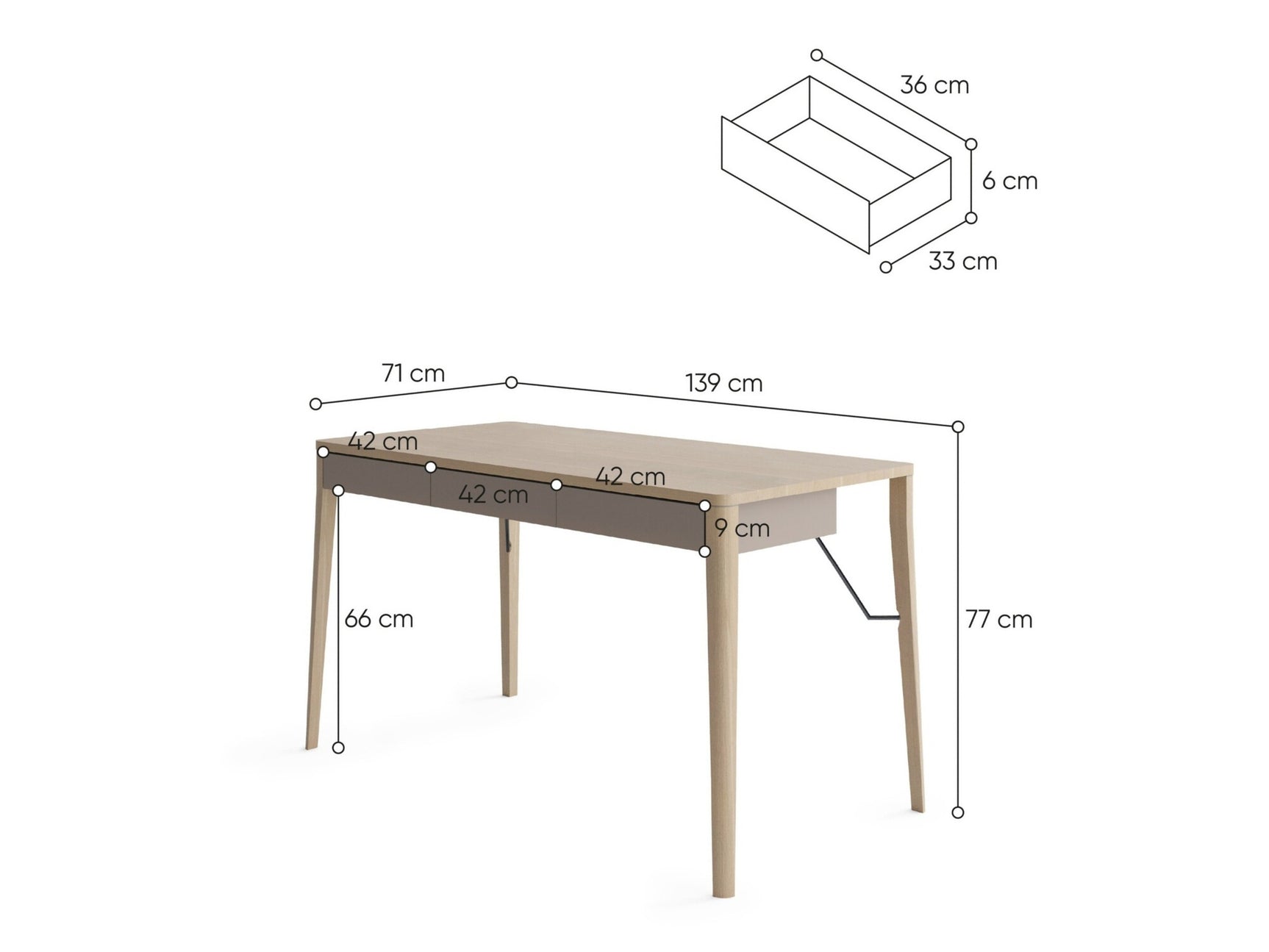 Skrivebord Fresno 156