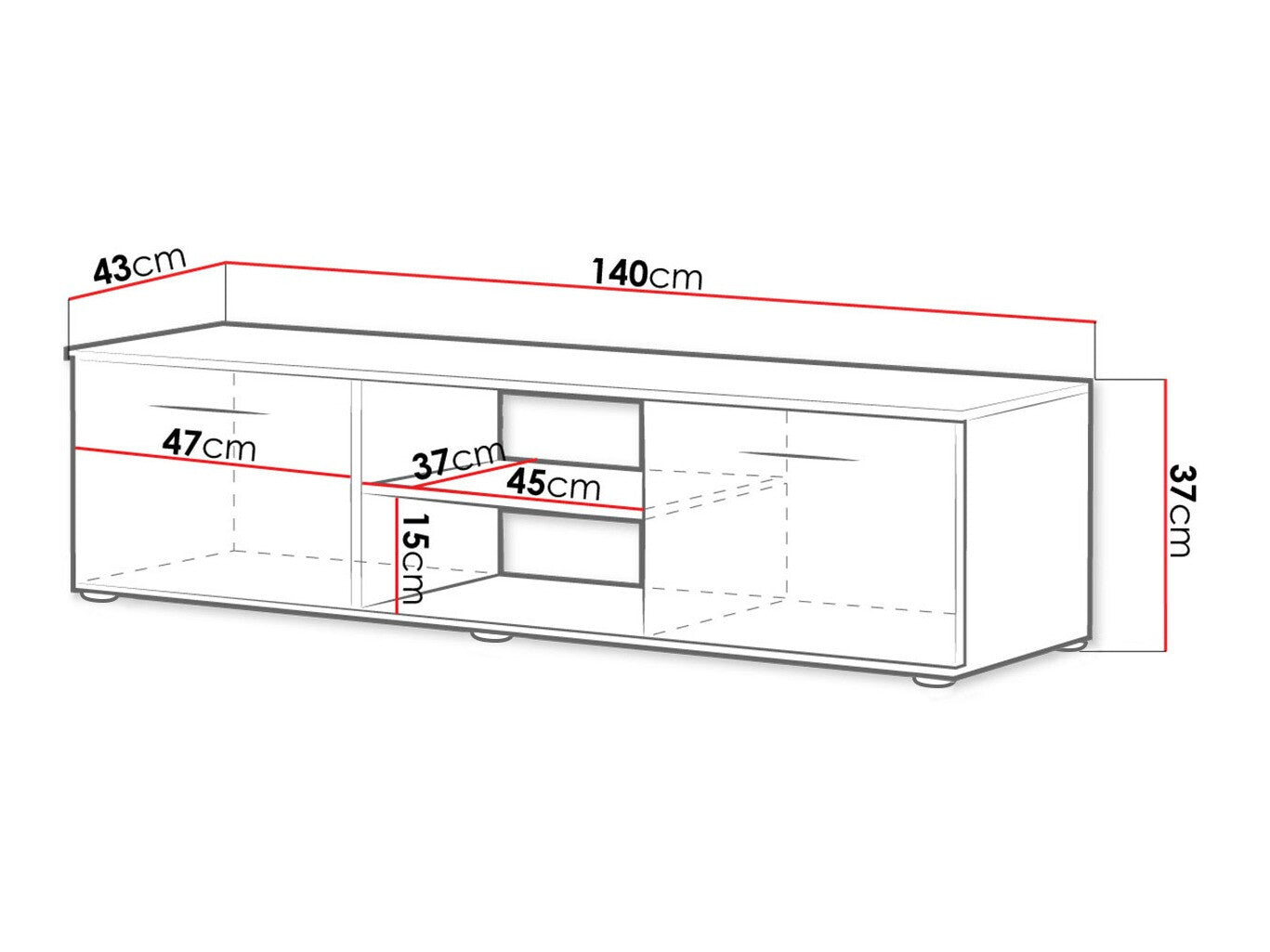 TV stand Charlotte E100