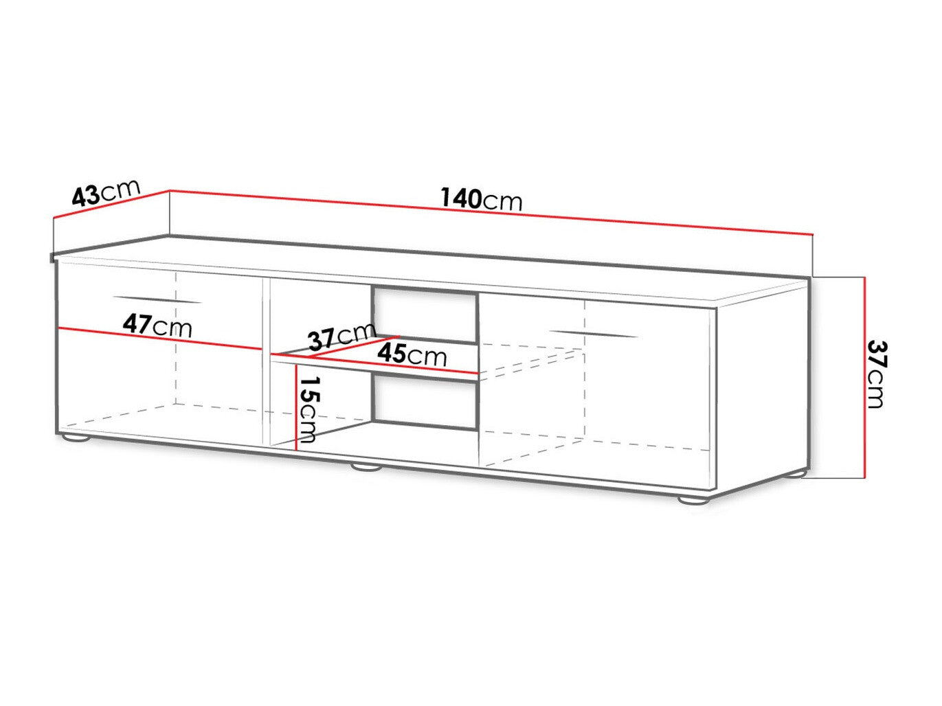 TV stand Charlotte E100