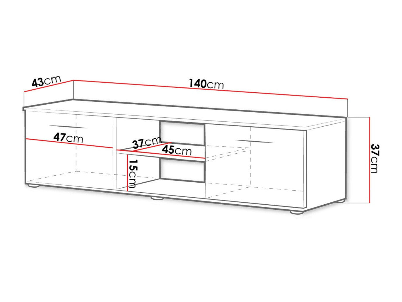 TV stand Charlotte E100