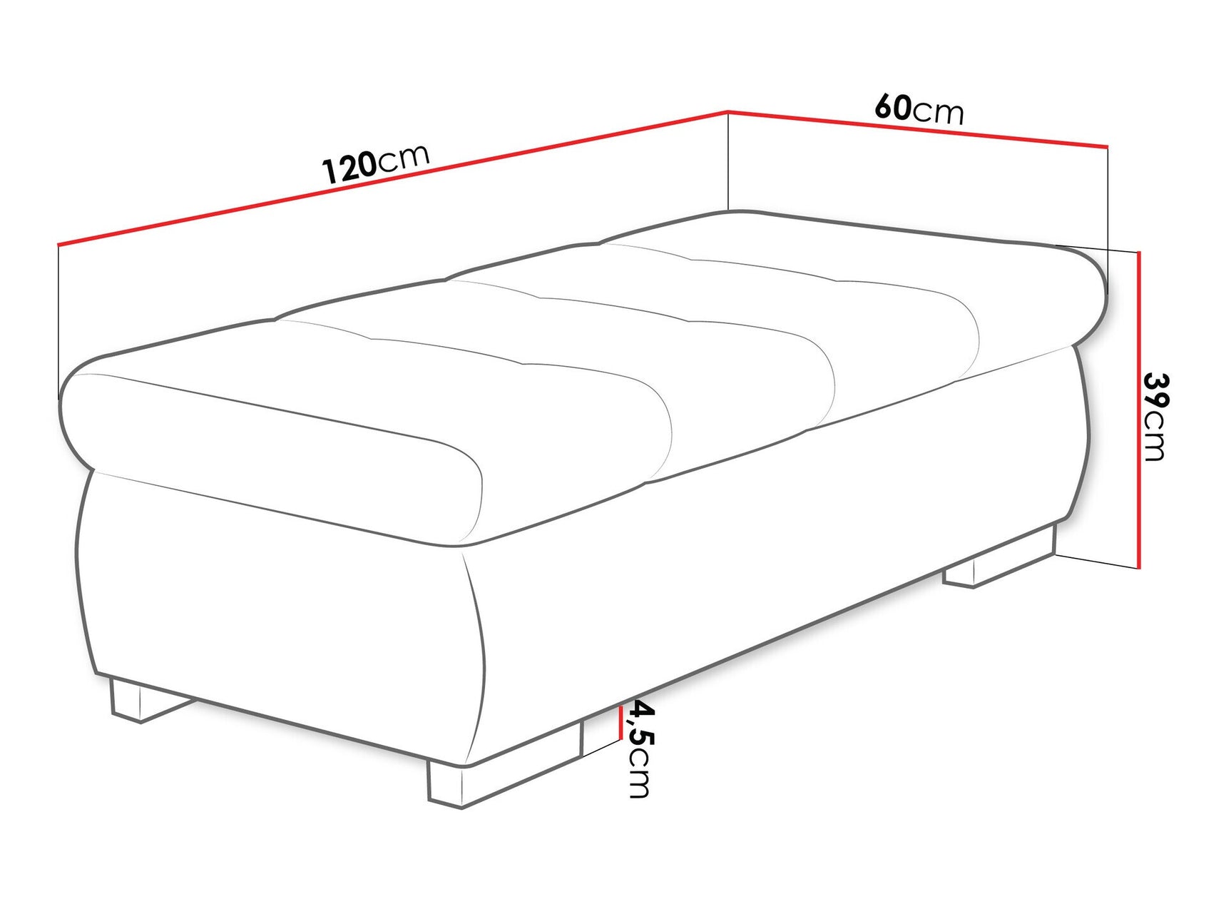 Polstret bænk Comfivo 123