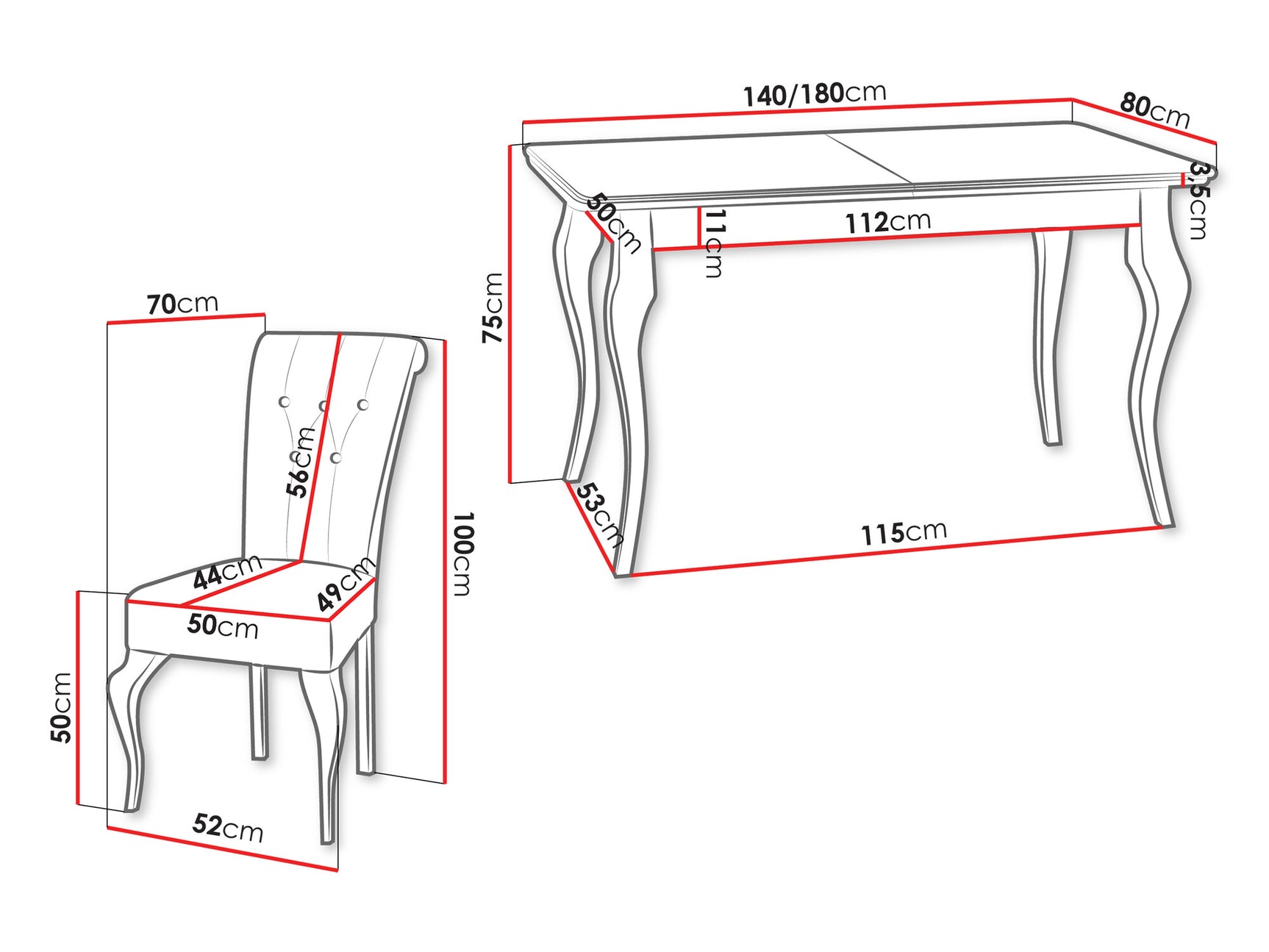 Spisestue-sæt Comfivo 405