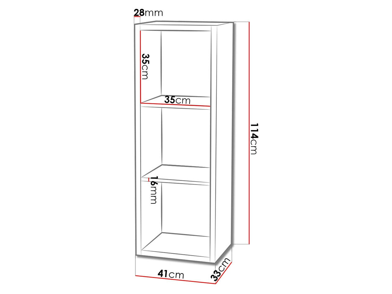 Bookcase Bedford A100