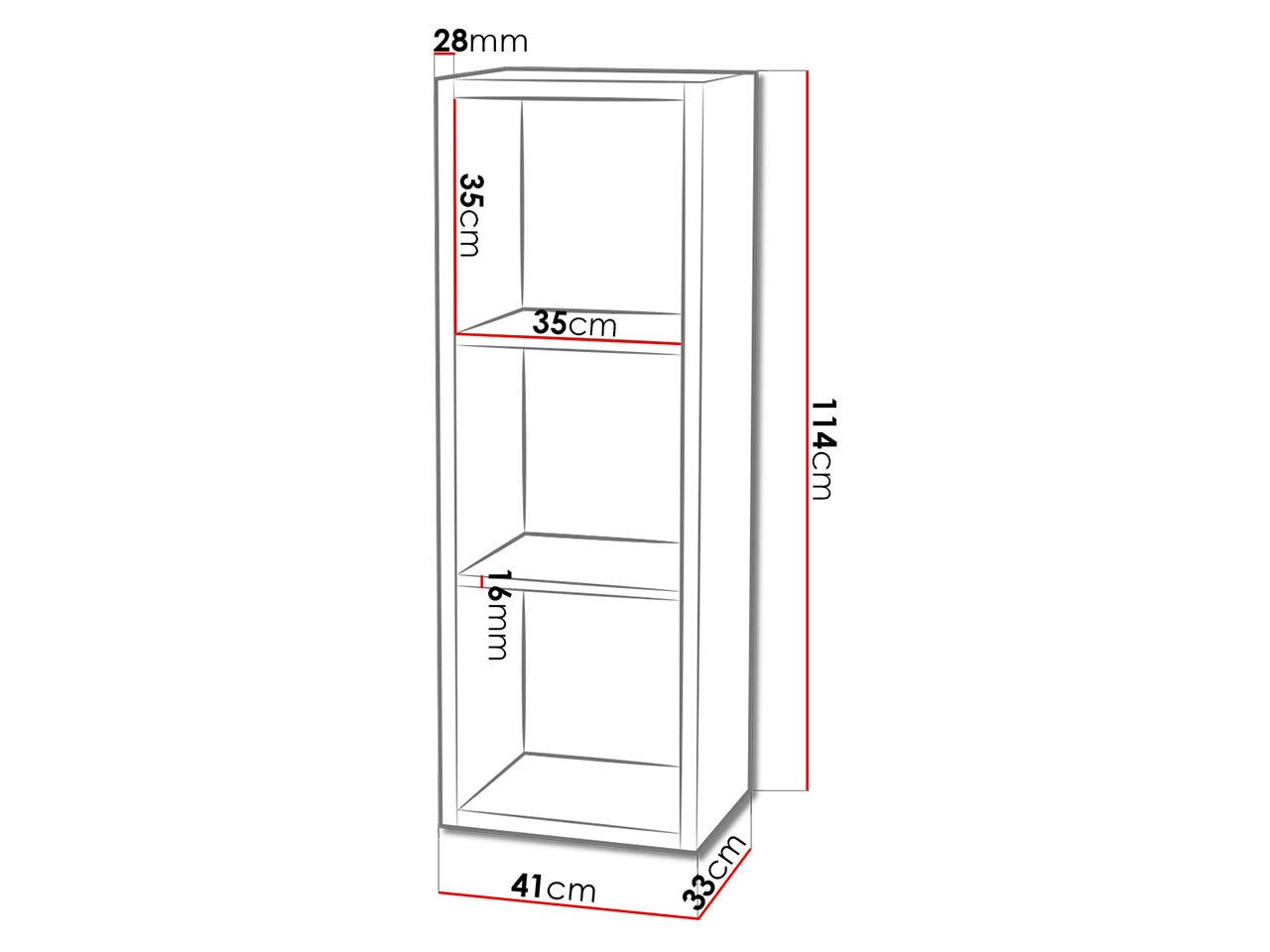 Bookcase Bedford A100
