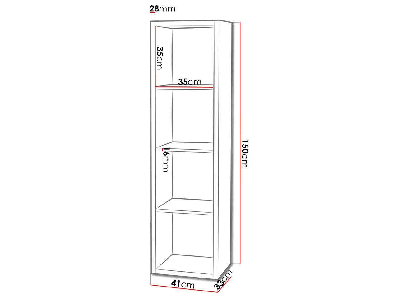 Bookcase Bedford A101