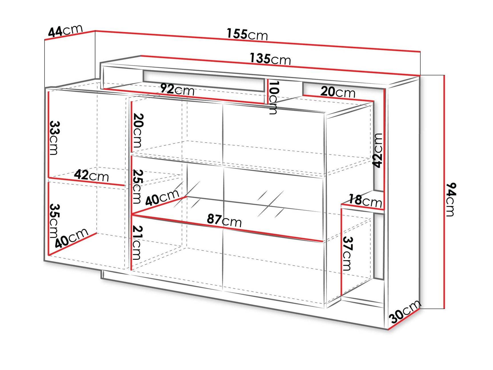 Vitrineskab Fivfivi 102