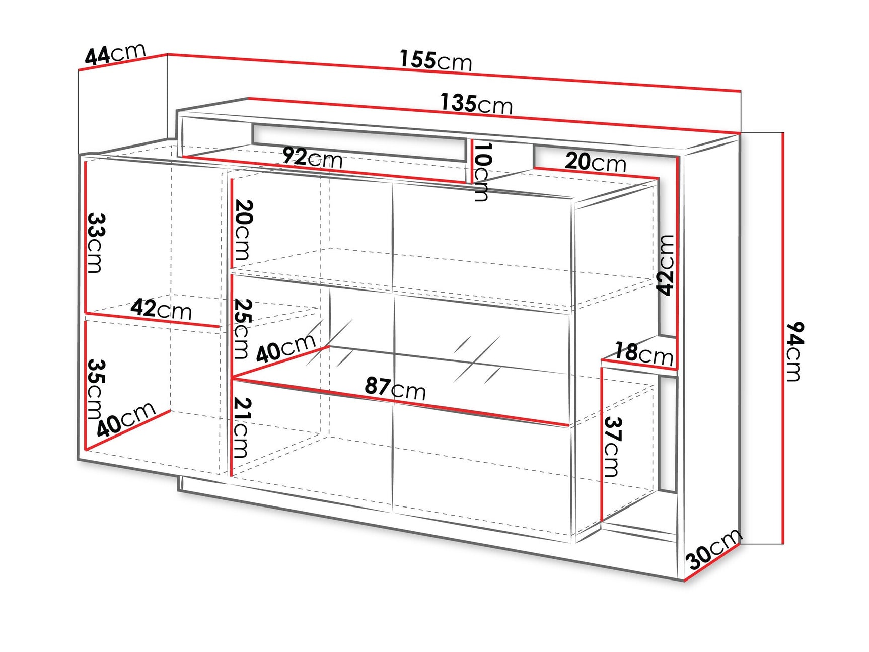 Vitrineskab Fivfivi 102