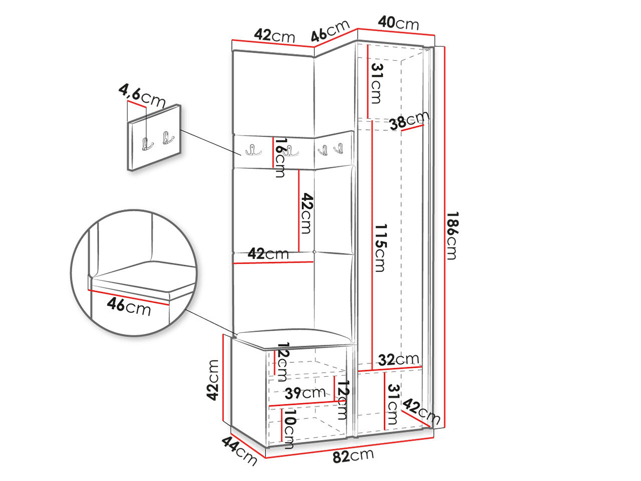 Hallway set Hartford 354