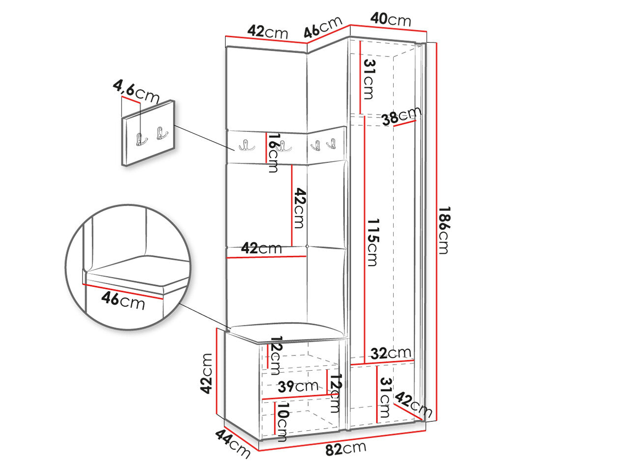 Hallway set Hartford 348